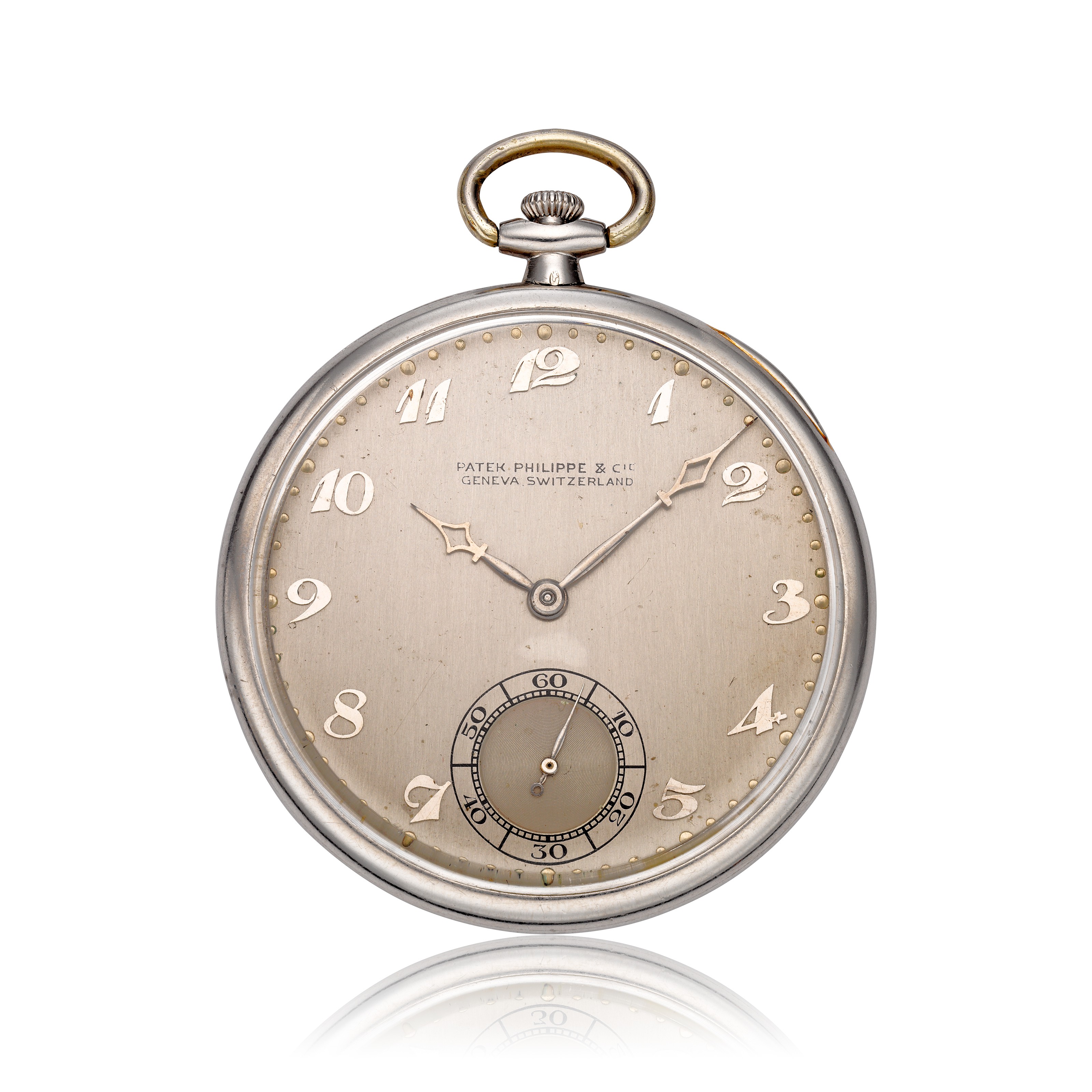 PATEK PHILIPPE, PLATINUM POCKET WATCH WITH BREGUET NUMERALS, Christie’s