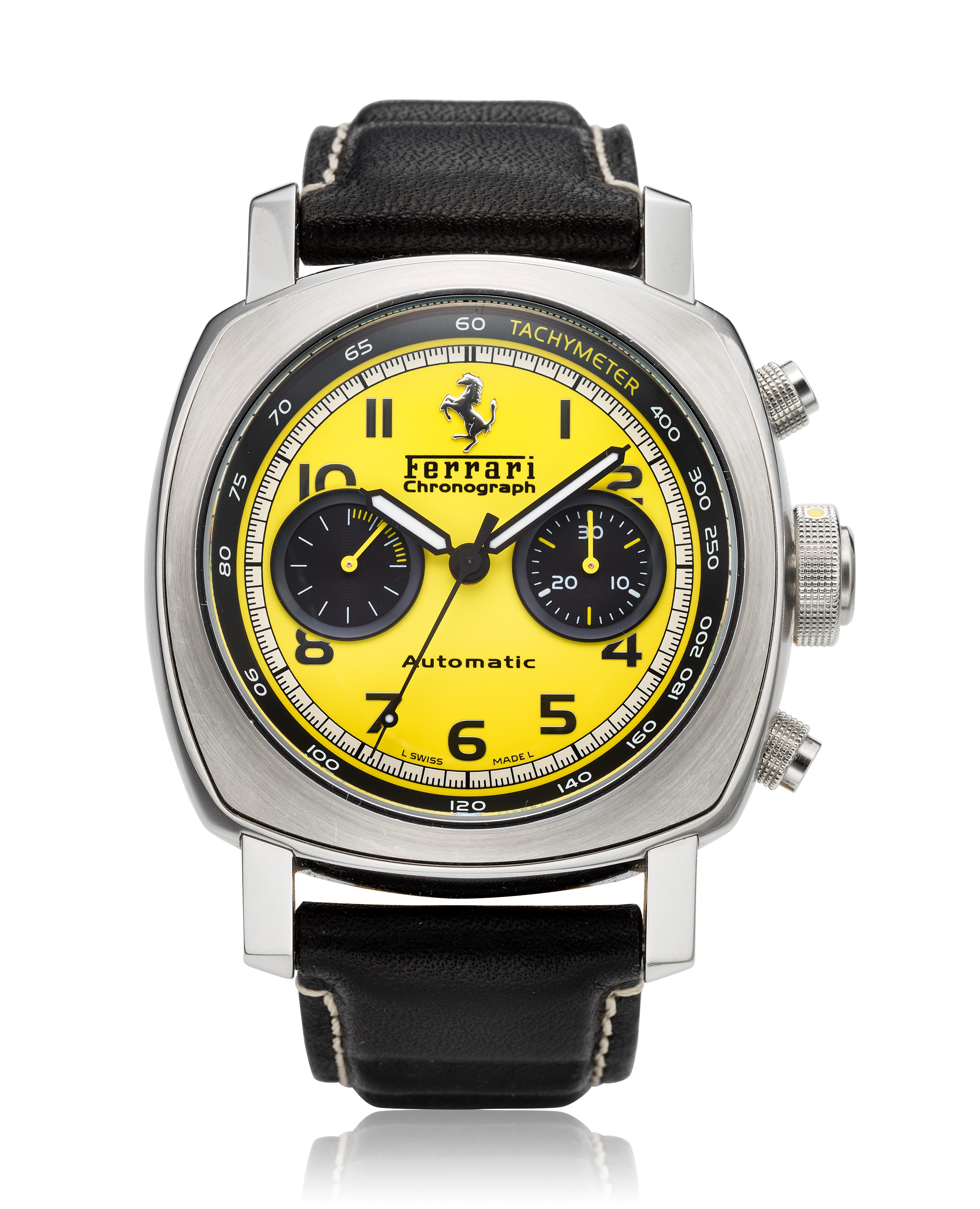 PANERAI, FERRARI, STEEL CHRONOGRAPH GRAND TURISMO REF. FER00011