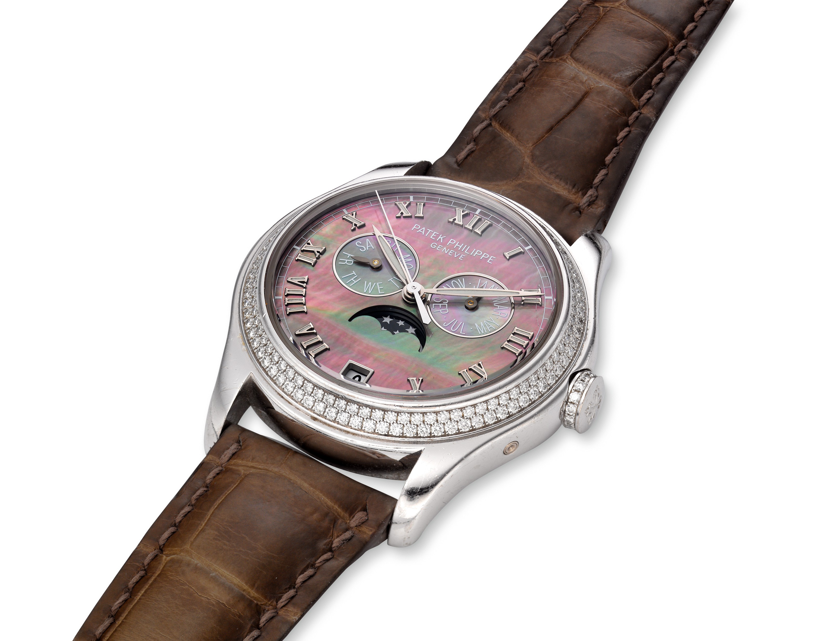 PATEK PHILIPPE, LADIES ANNUAL CALENDAR WITH MOON PHASES, REF