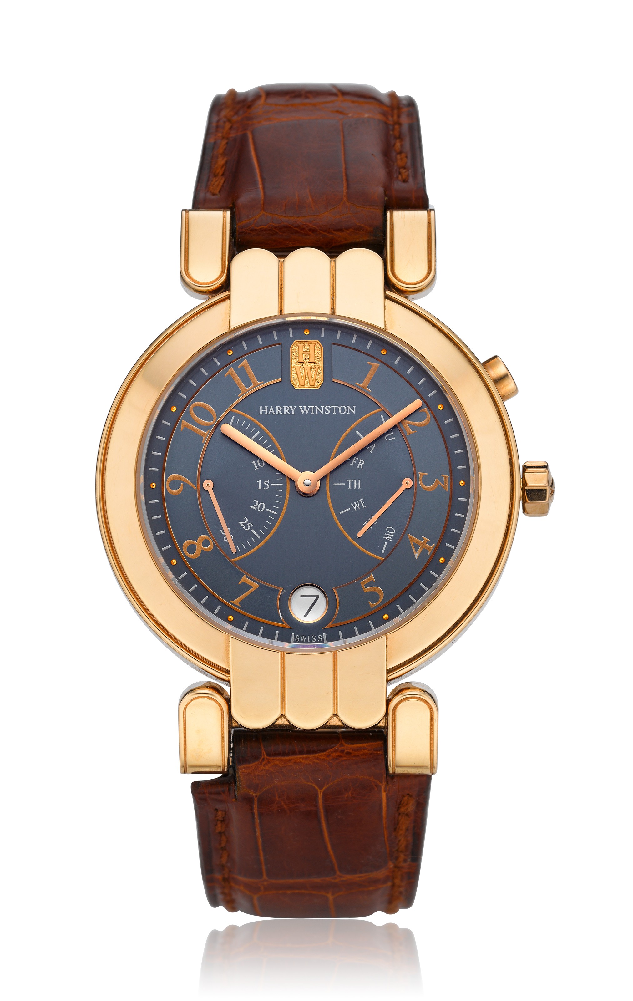 HARRY WINSTON 18K EXCENTER BI RETROGRADE REF. 200 MAB137R