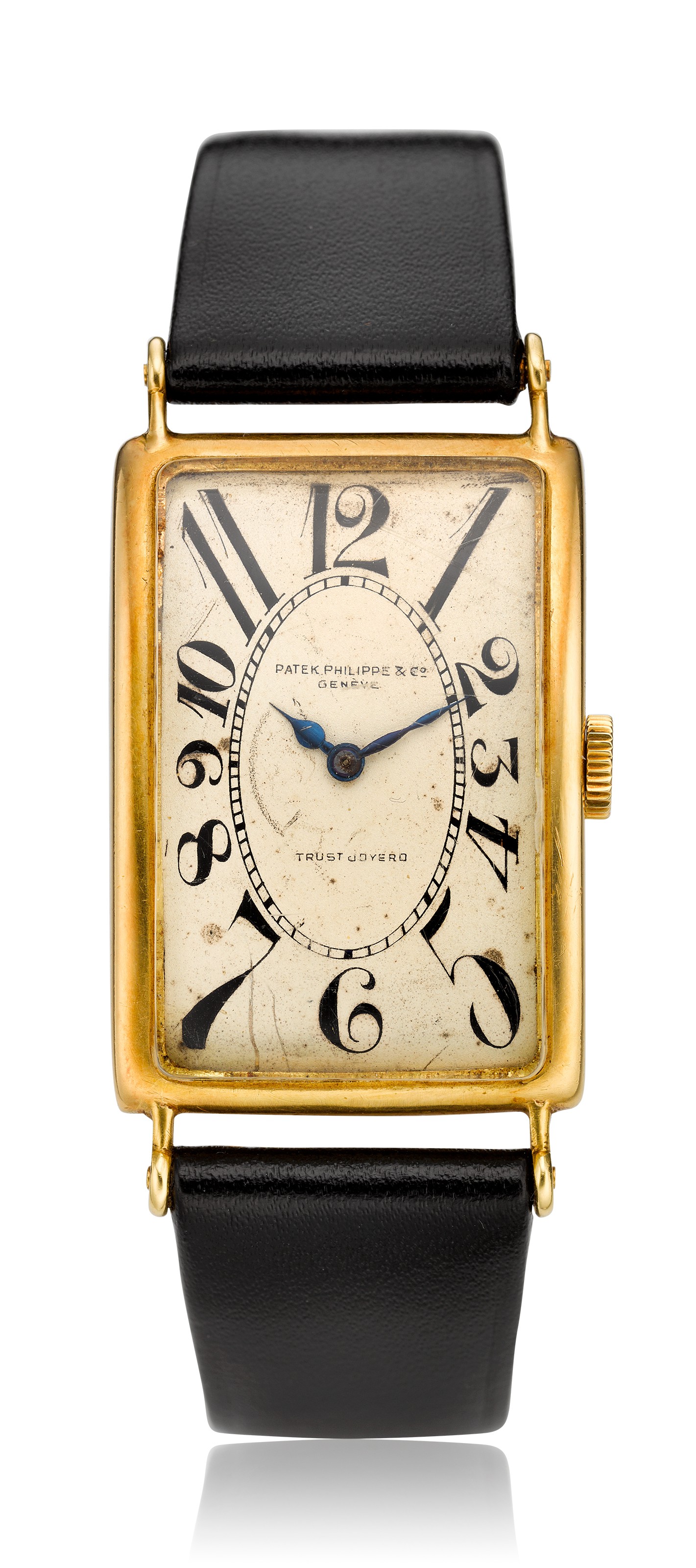 PATEK PHILIPPE, 'TRUST JOYERO' 18K LARGE RECTANGULAR WATCH, NO. 11
