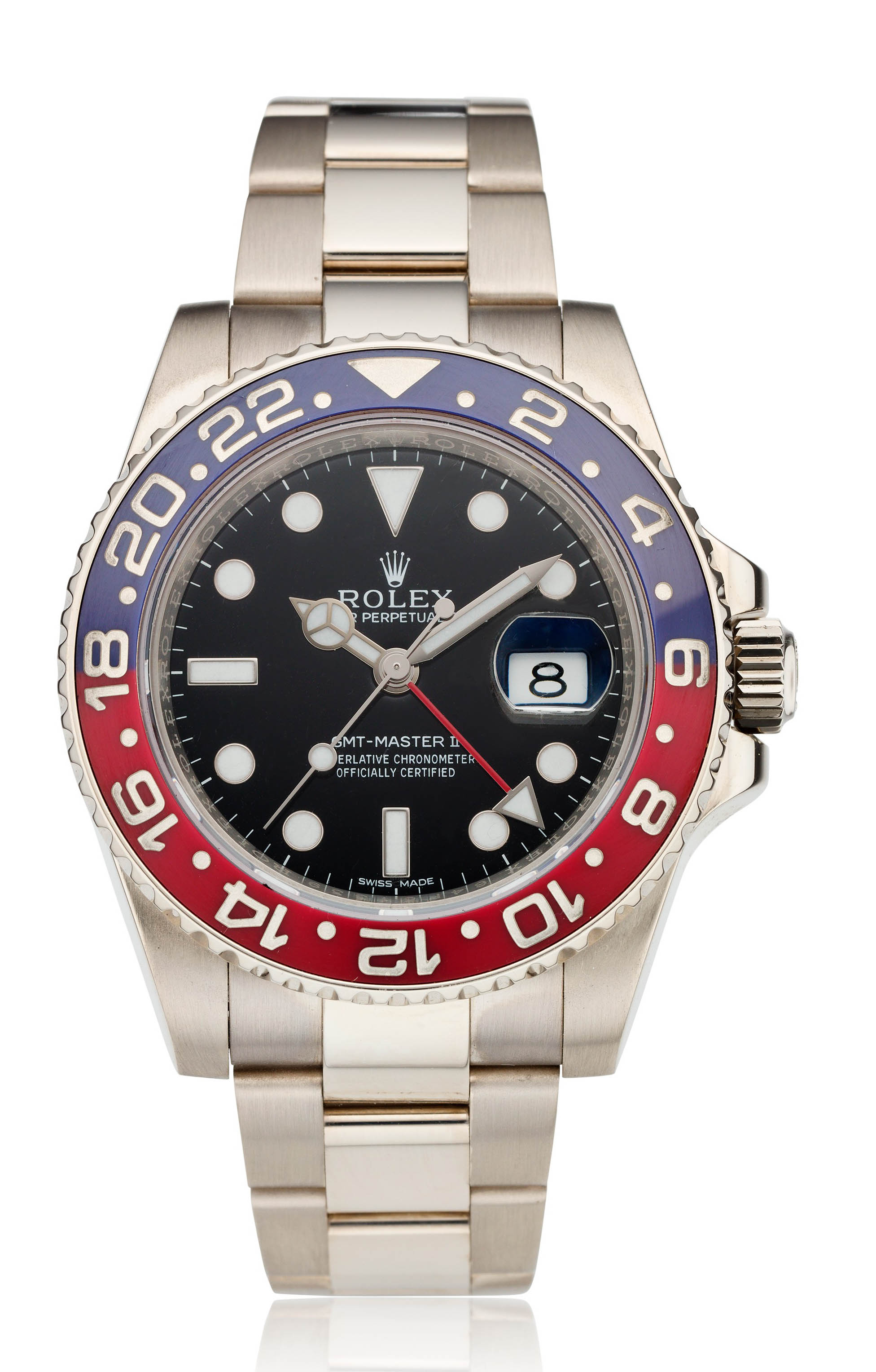 rolex pepsi white gold price