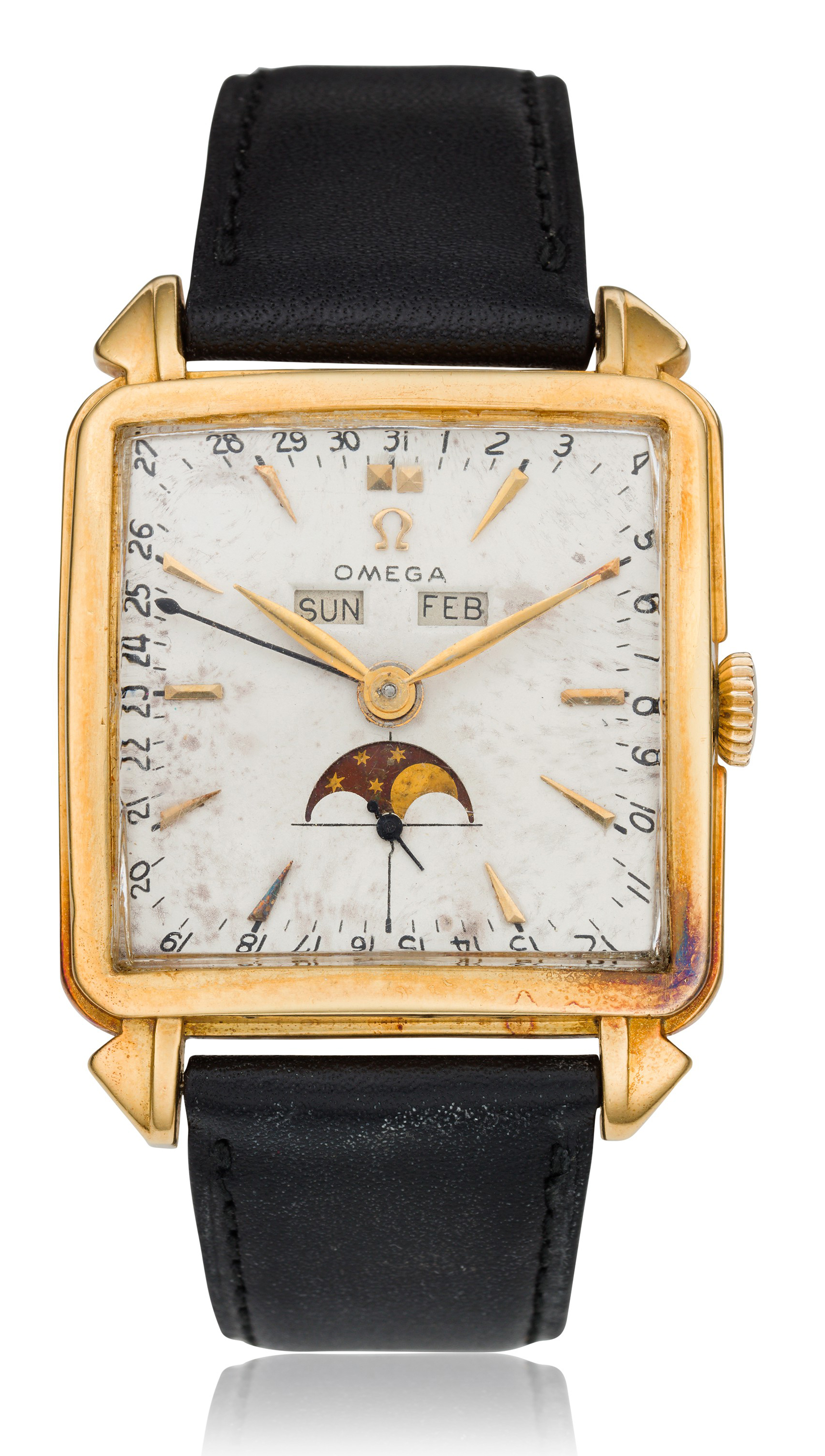 OMEGA, COSMIC, 18K GOLD, TRIPLE CALENDAR, MOON PHASES, 3944, Christie’s