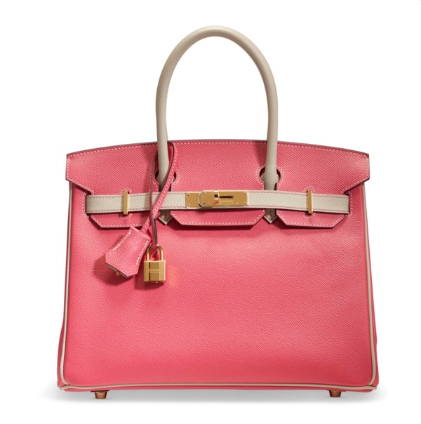 Hermes Birkin 30 HSS Gris Mouette/Rose Azalee Togo Palladium