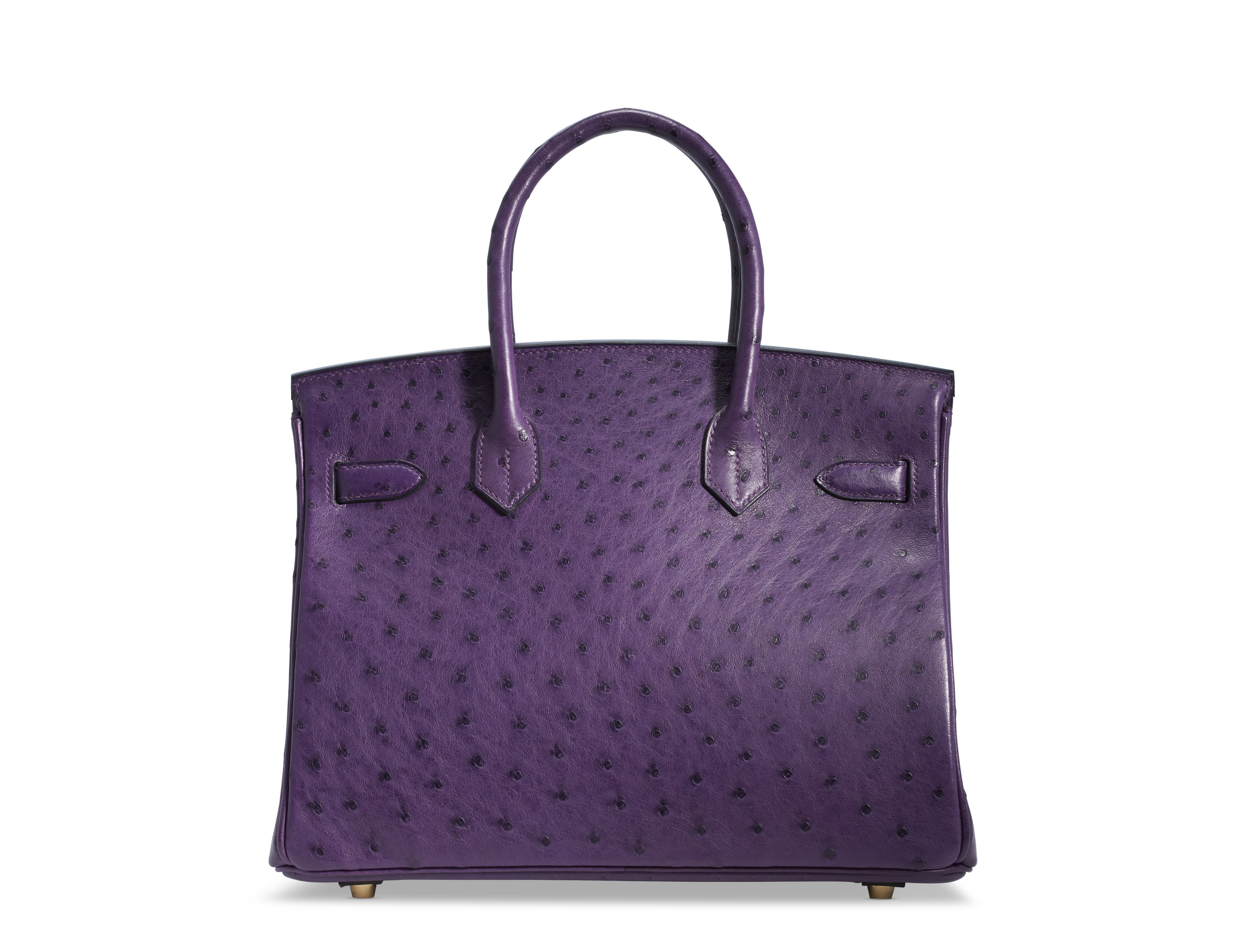 A VIOLINE OSTRICH BIRKIN 30 WITH GOLD HARDWARE, HERMÈS, 2017