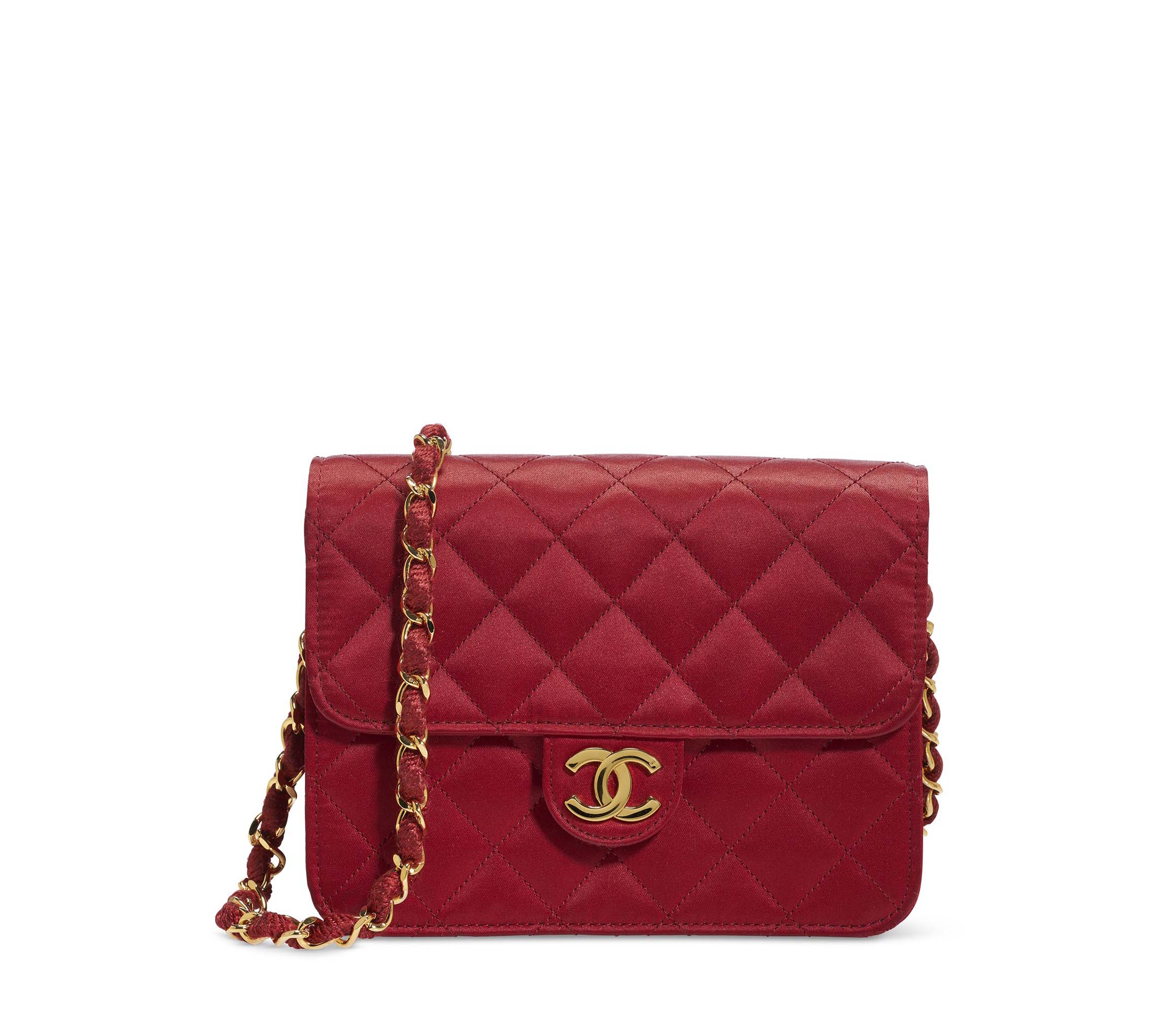 Red chanel bag sales with gold hardware