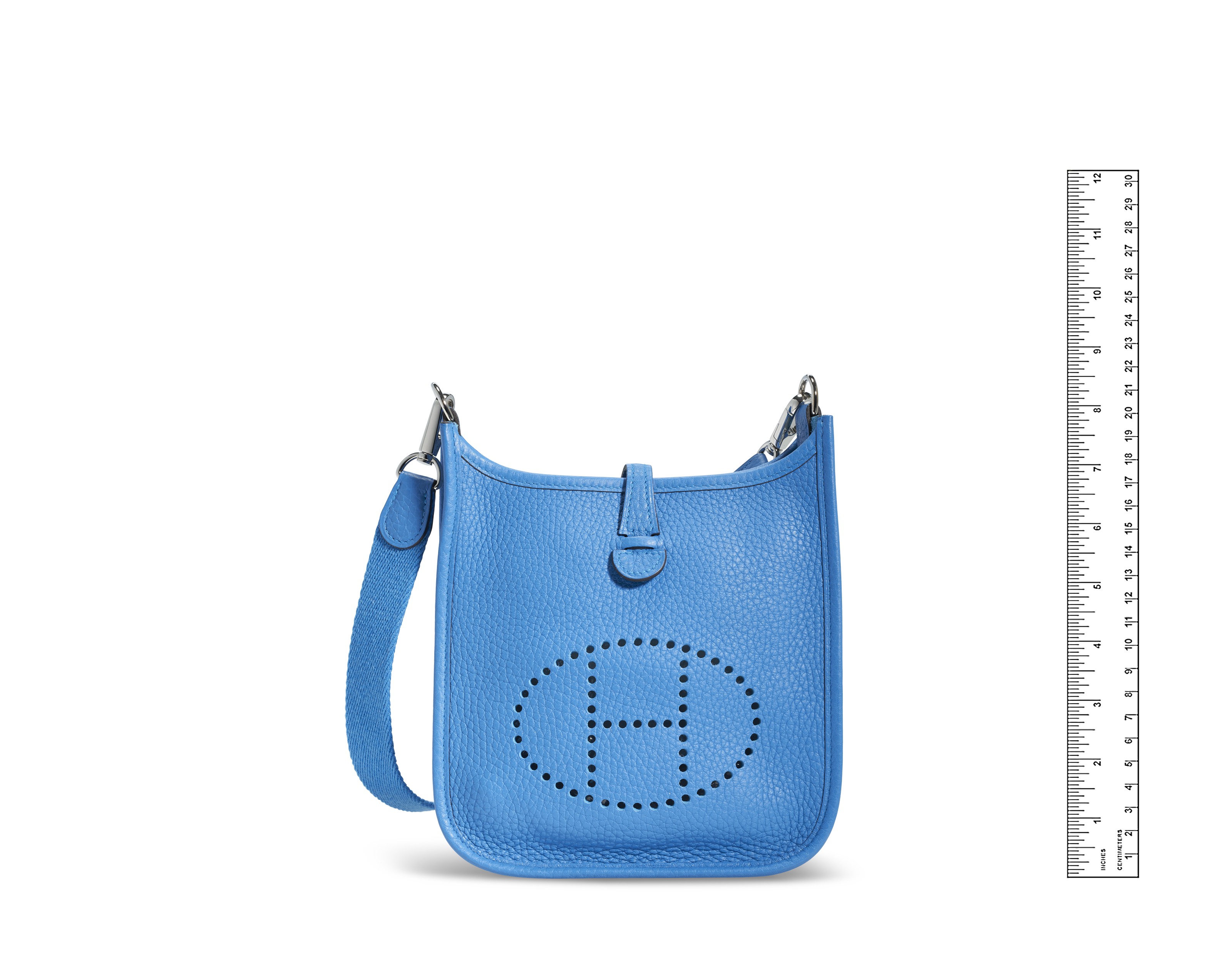 A BLEU ZANZIBAR CLÉMENCE LEATHER ÉVELYNE TPM WITH PALLADIUM