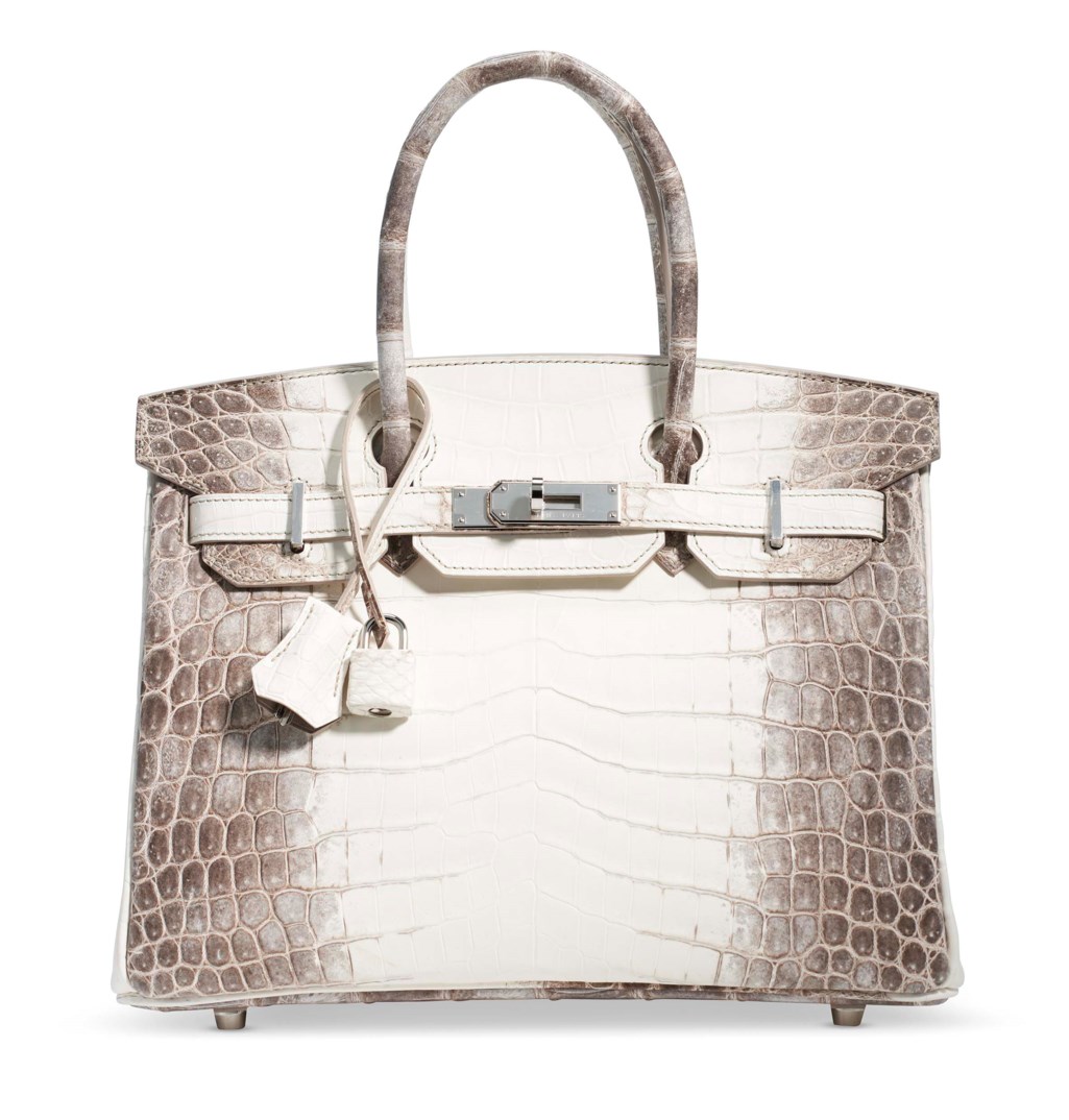 A RARE MATTE WHITE  HIMALAYA  NILOTICUS CROCODILE  BIRKIN  30 