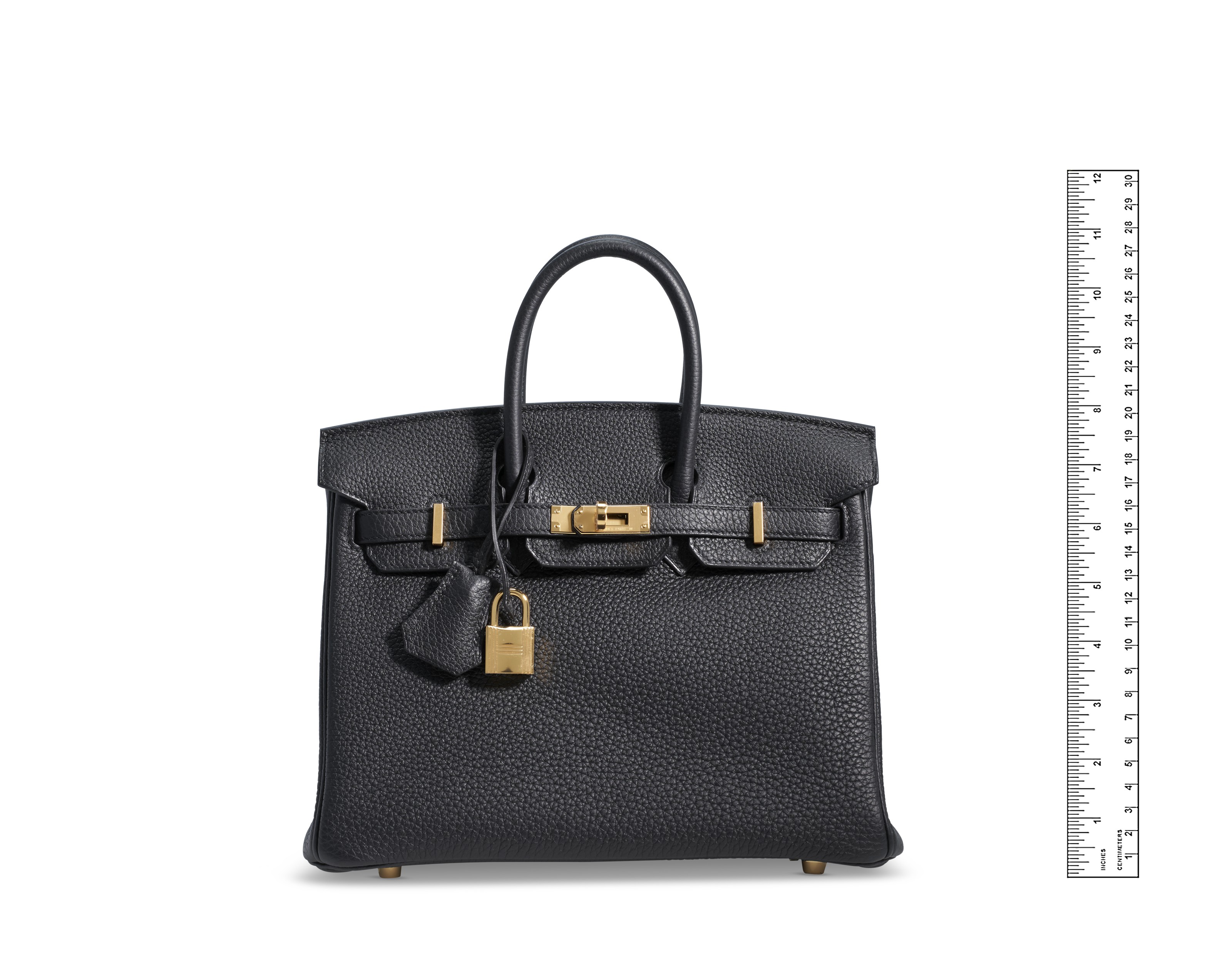 A BLACK TOGO LEATHER BIRKIN 25 WITH GOLD HARDWARE HERM S 2019