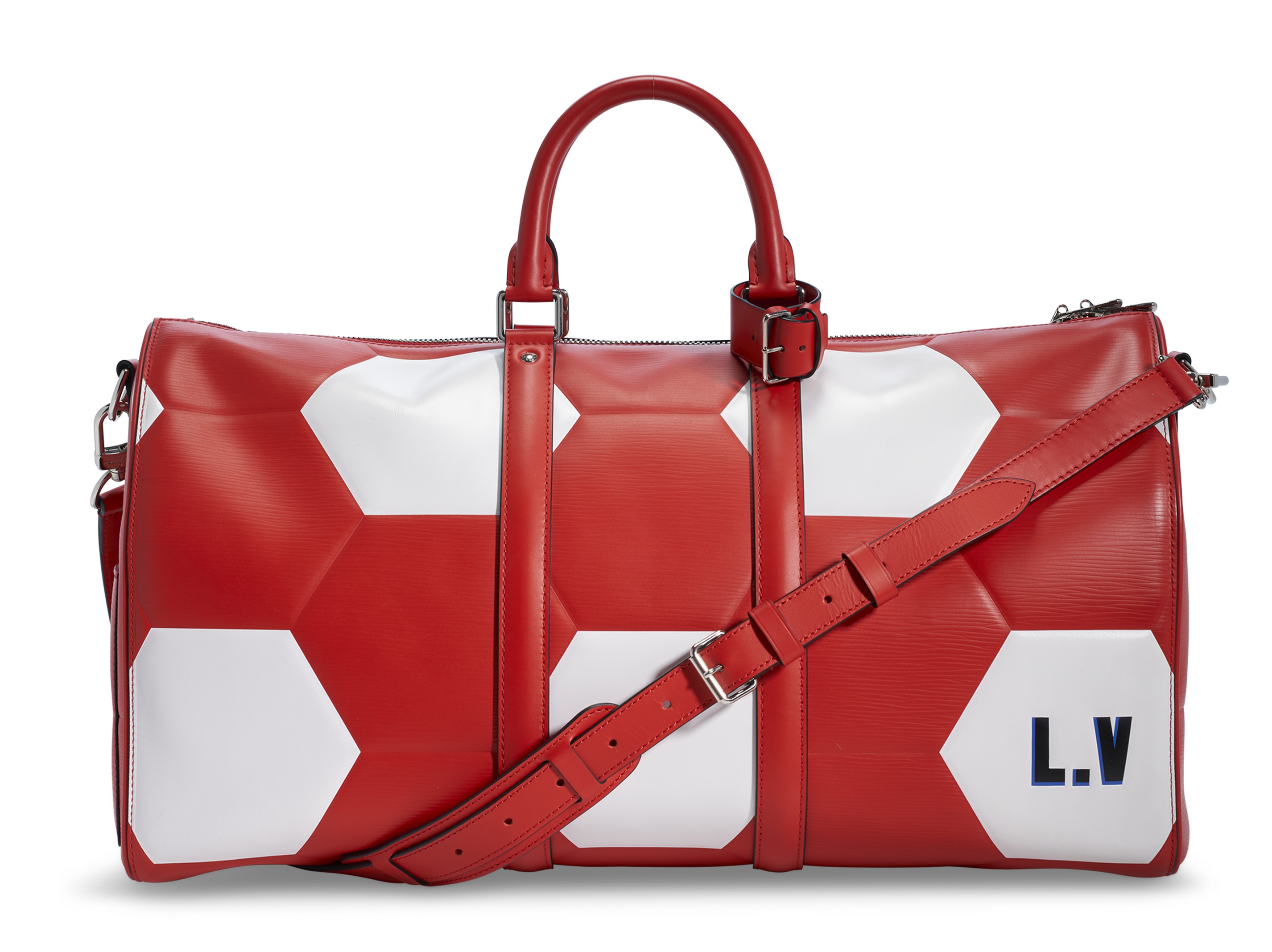 A LIMITED EDITION RED EPI LEATHER FIFA WORLD CUP KEEPALL