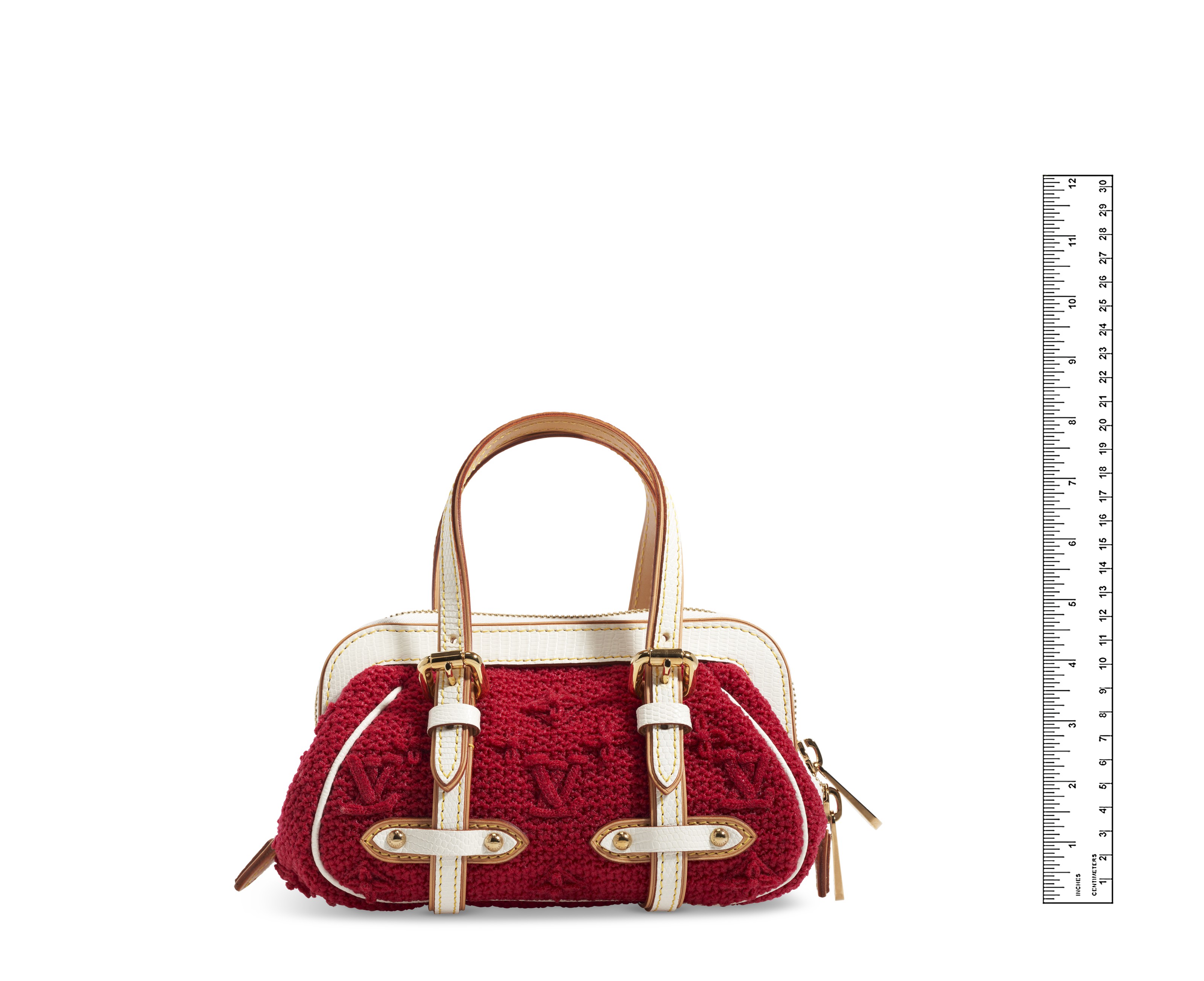 A RED LIZARD SAC CROCHET PM WITH GOLD HARDWARE, LOUIS VUITTON