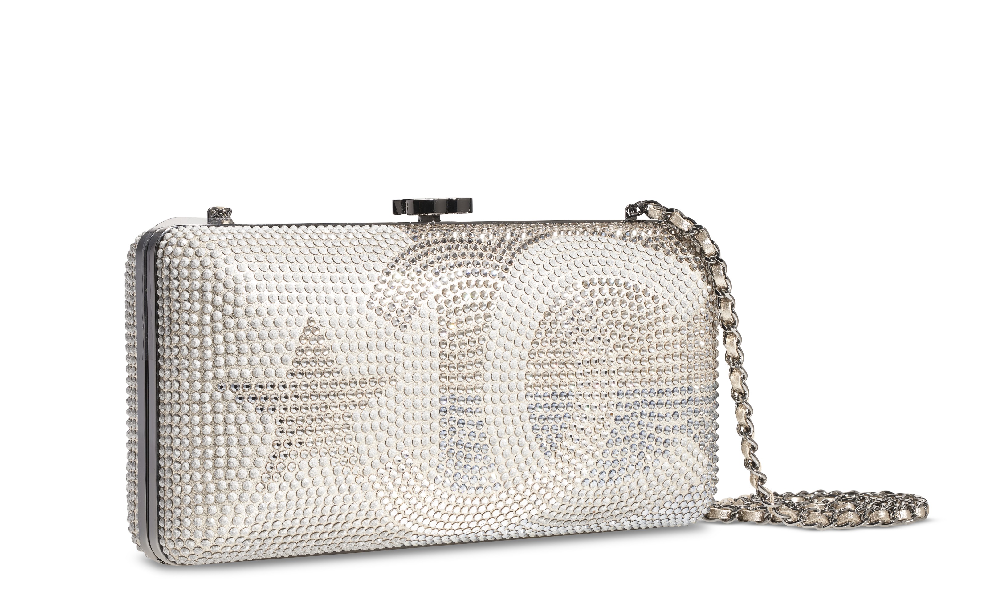 Sold at Auction: CHANEL - Summer Night Medium Flap Classic Satin/Sequin  Black Gold Shoulder Bag