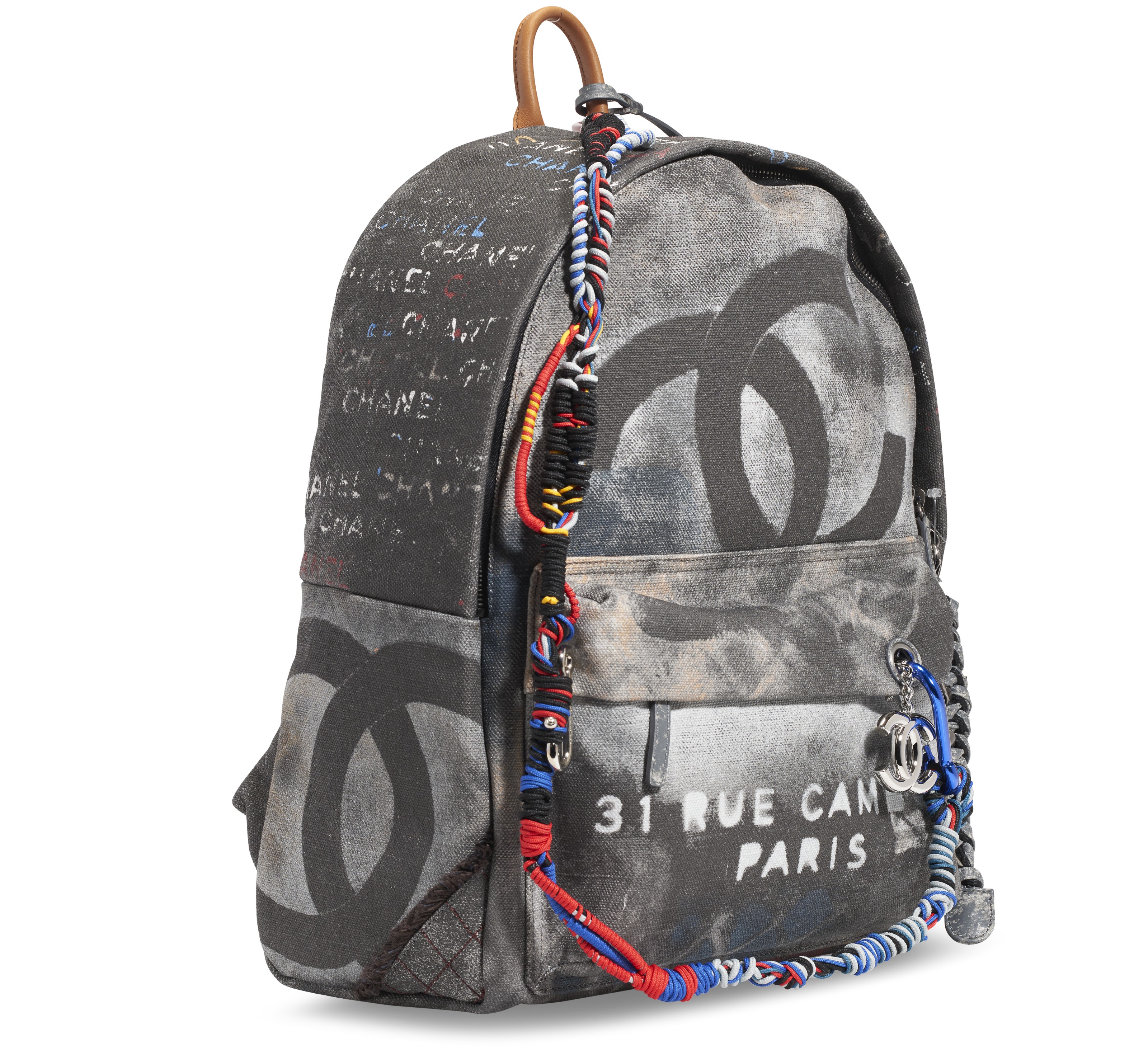 Chanel canvas graffiti sales backpack