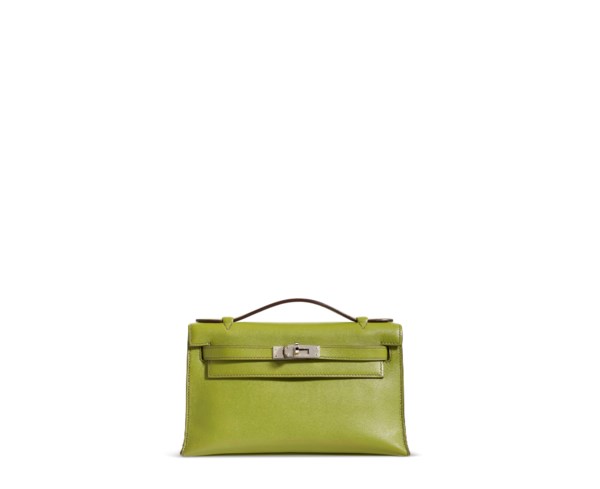 Hermes Birkin Handbag Vert Anis Swift with Palladium Hardware 35