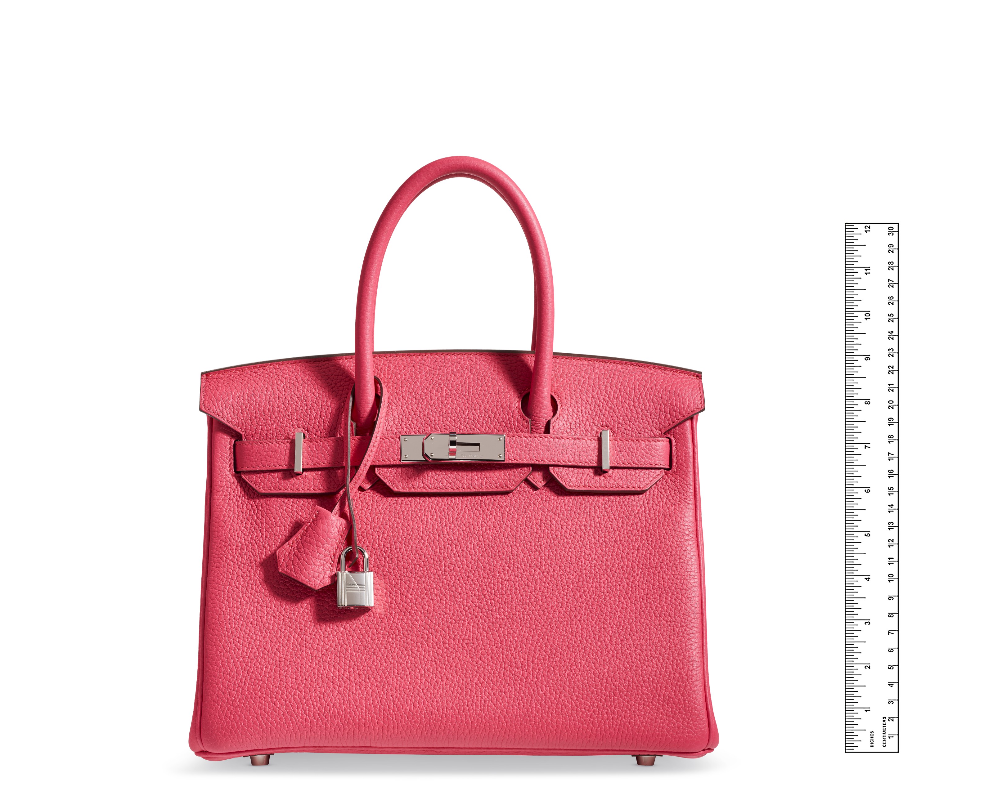 A ROSE EXTRÊME CLÉMENCE LEATHER BIRKIN 30 WITH PALLADIUM HARDWARE