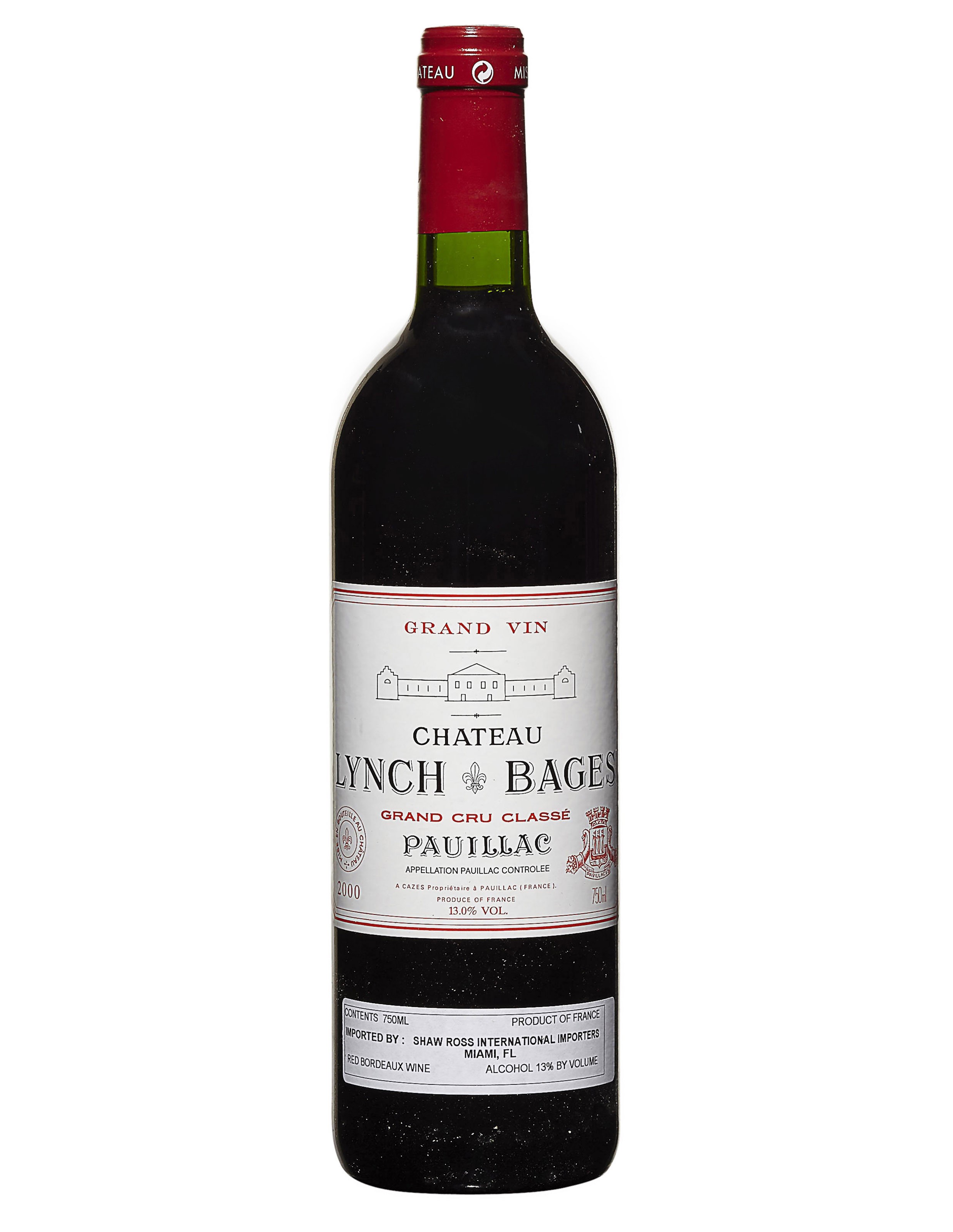 Château Lynch-Bages 2000, Pauillac, 5ème cru classéIn original wooden ...