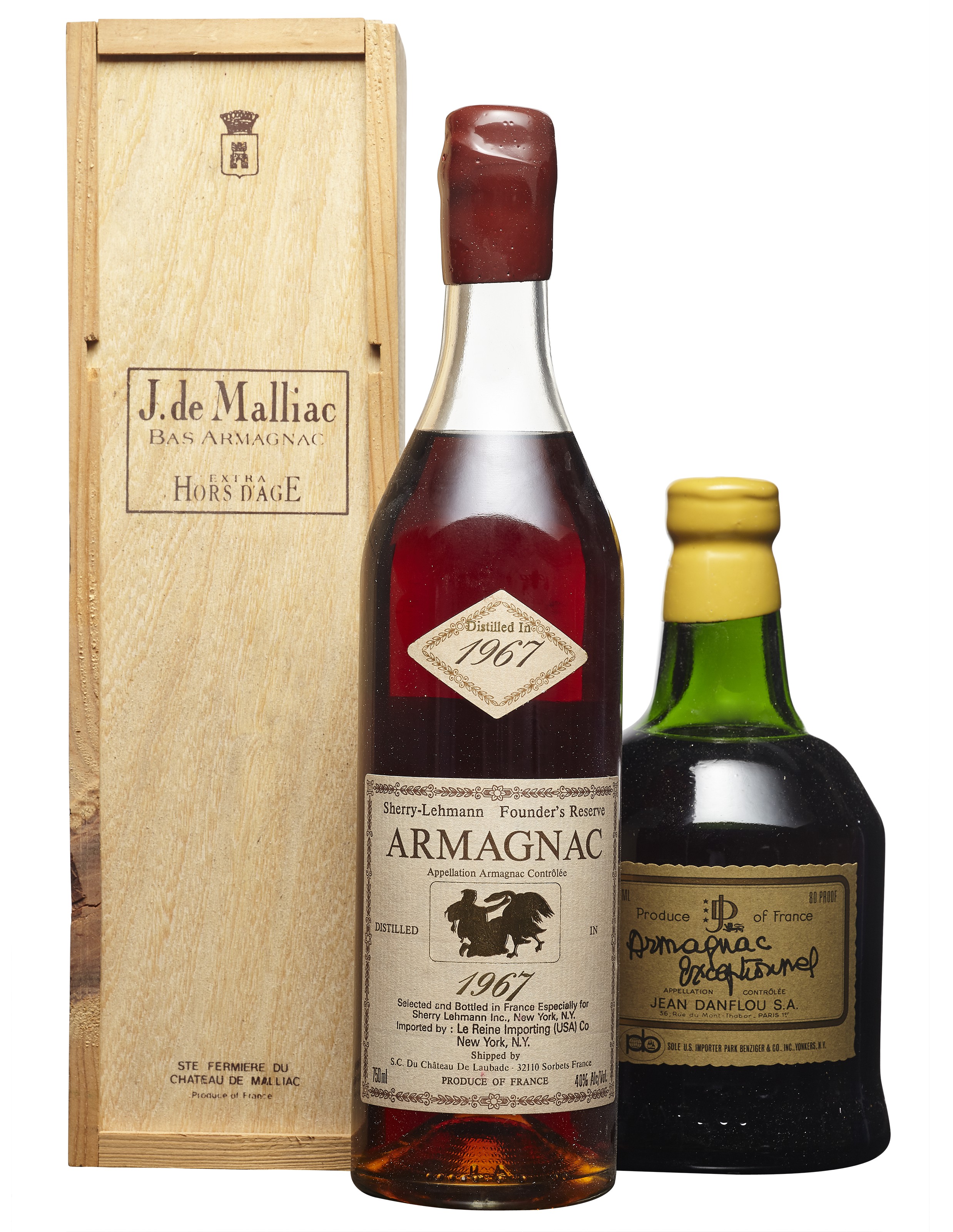 Mixed Armagnac, Sherry Lehmann, Founder's Reserve Armagnac 1967Wax ...