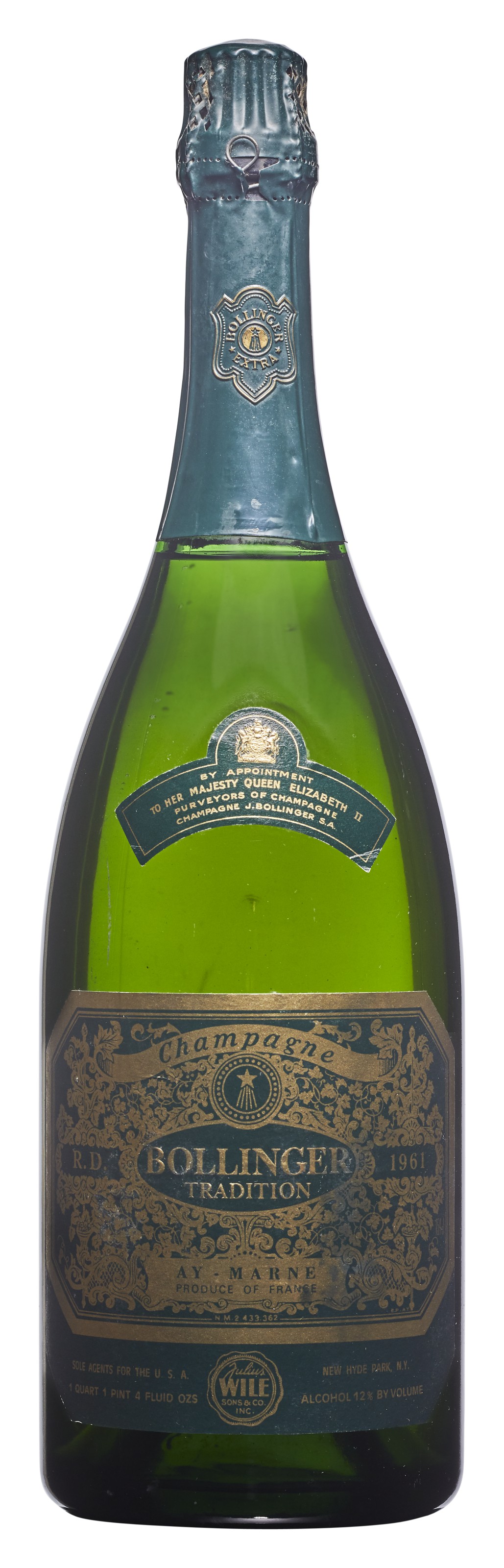 Bollinger, Brut R.D. 1961, AÿDisgorged 1 April, 1983, corroded capsules ...
