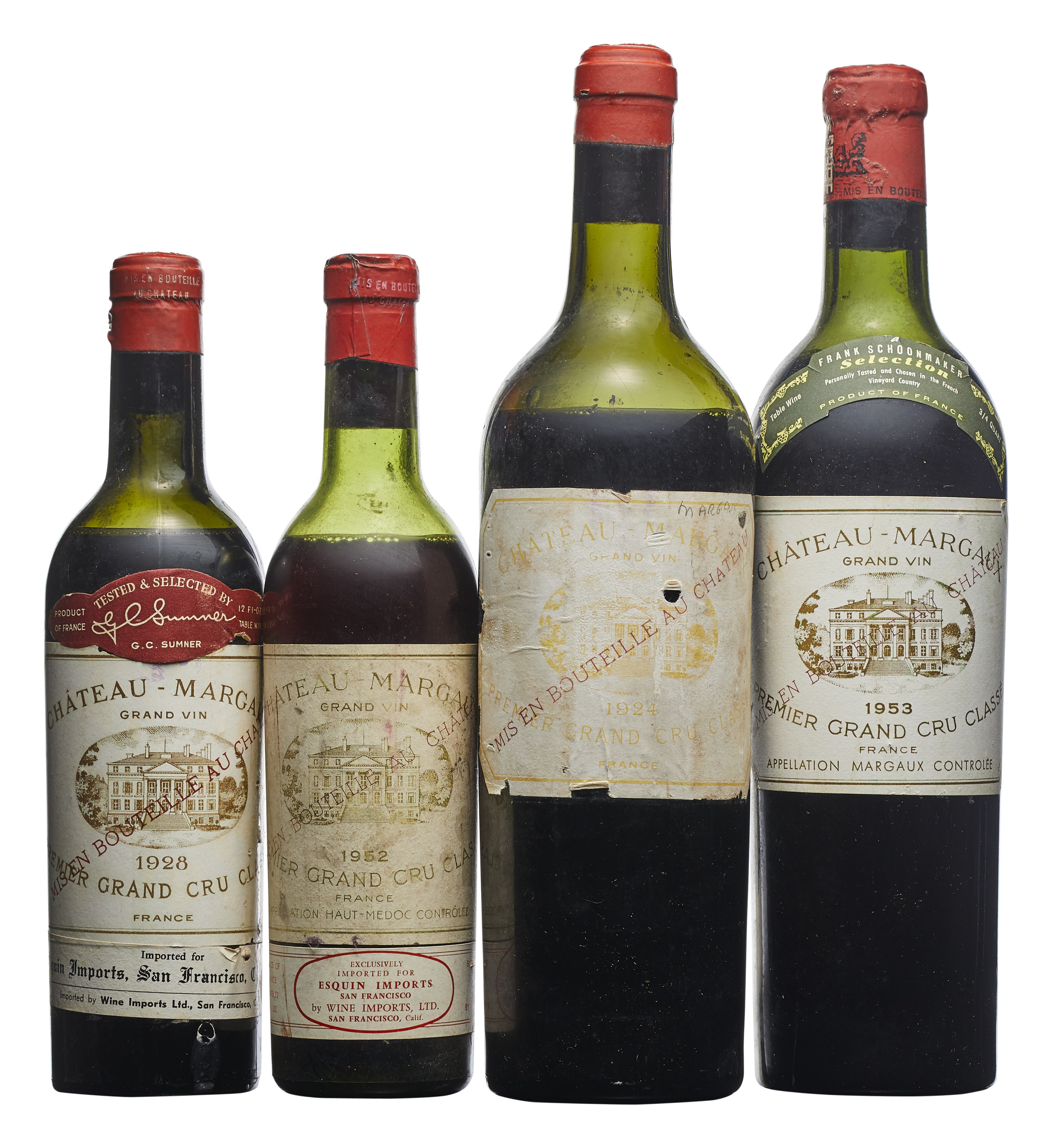 vintage château margaux 1952 フランス Mixed Château Margaux, Château Margaux 1924Slightly damaged