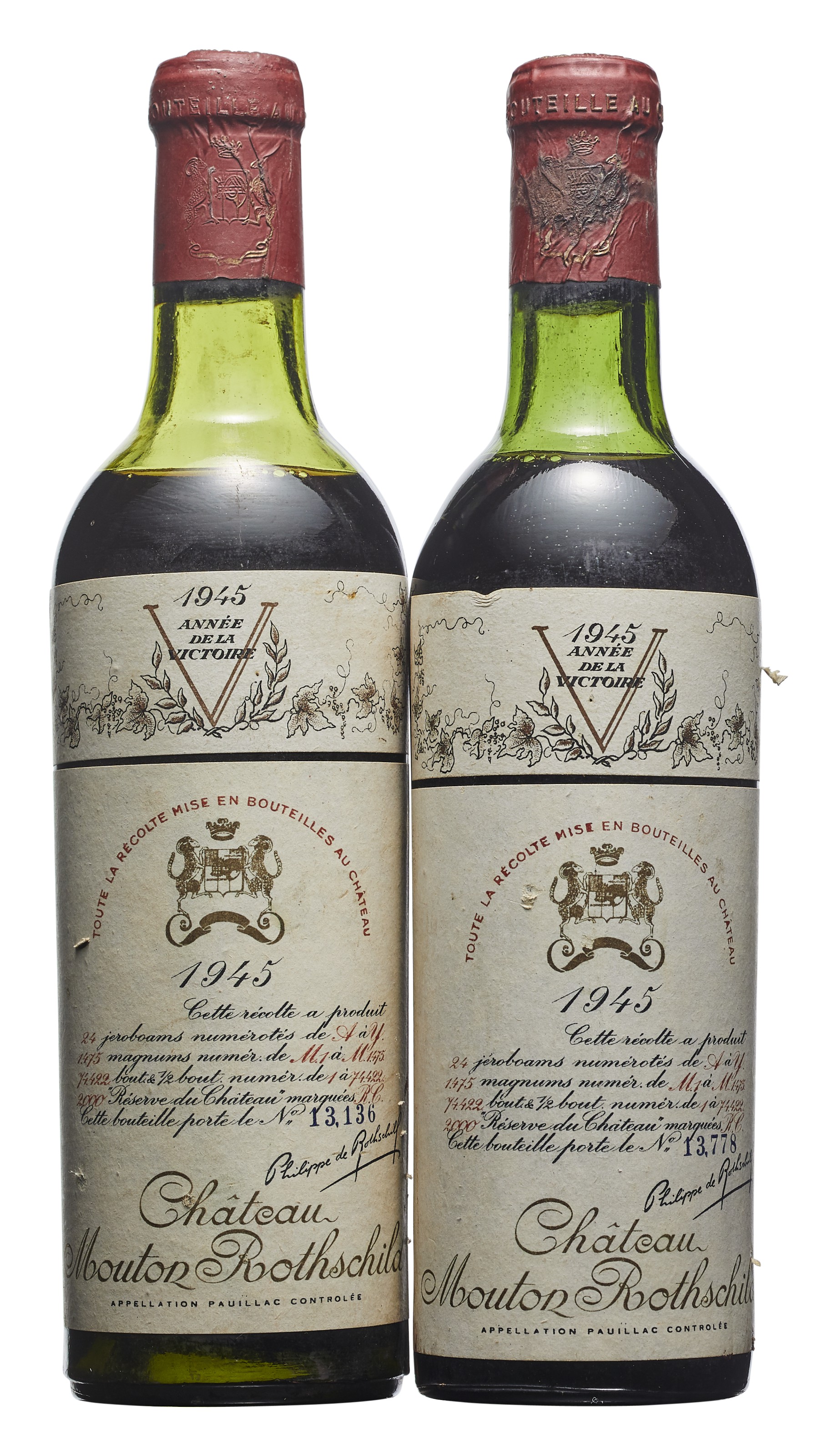 Château Mouton-Rothschild 1945, Pauillac, 1er cru ...