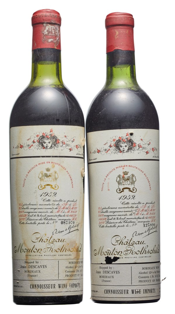 Château Mouton-Rothschild 1952, Pauillac, 1er cru ...