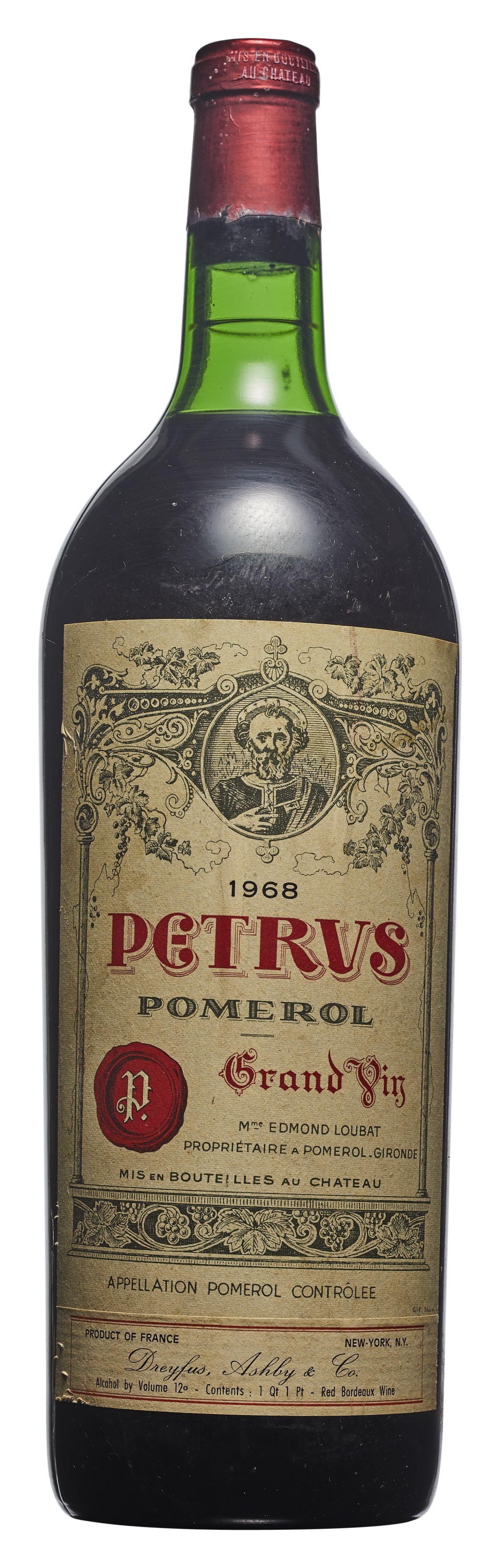 Petrus 1968, Pomerol, cru exceptionnelCorroded and damaged capsule