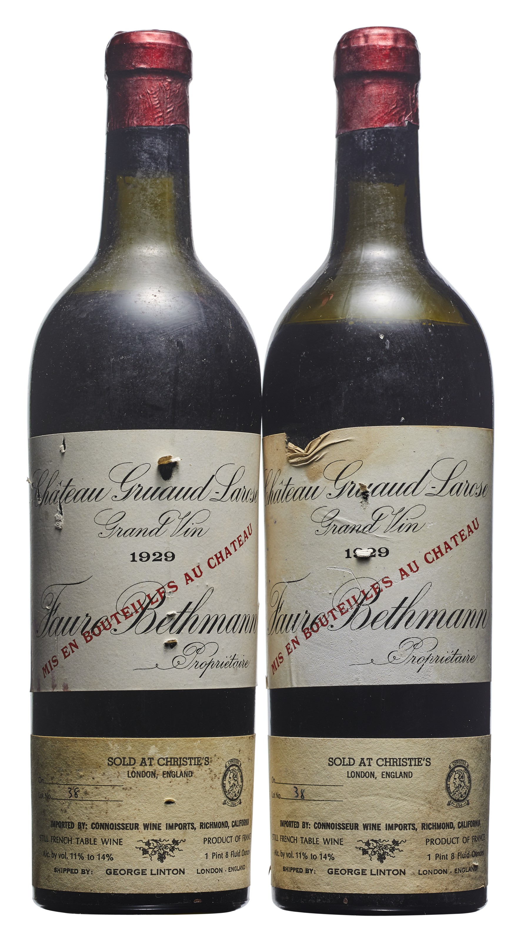 Château Gruaud-Larose 1929, Saint-Julien, 2ème cru classéWorn