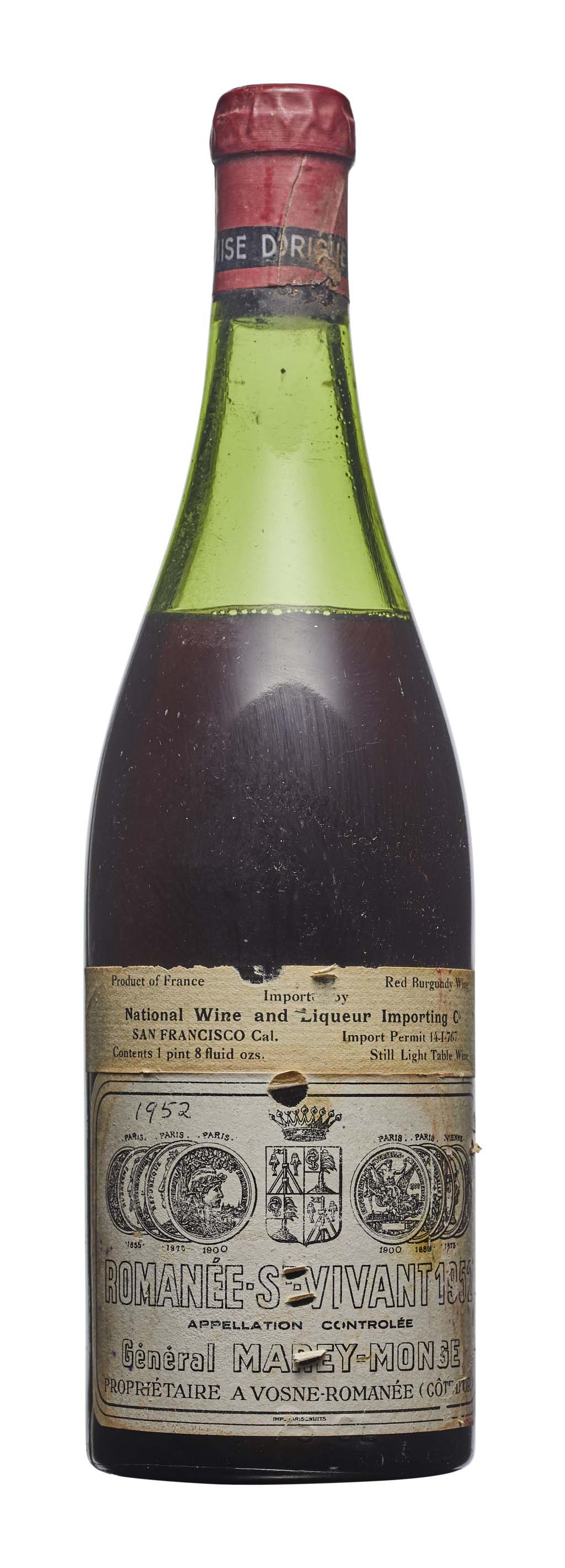Général Marey-Monge, Romanée-Saint-Vivant 1952, Grand Cru, Côte de
