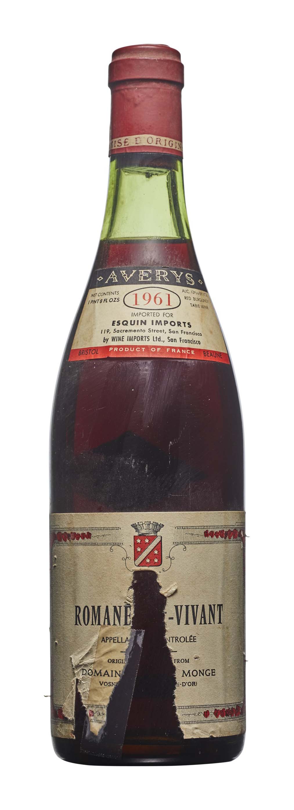 Général Marey-Monge, Romanée-Saint-Vivant 1952, Grand Cru, Côte de