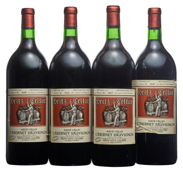 Heitz Martha S Vineyard Cabernet Sauvignon 1975 Napa Valleytwo Slightly Damaged Capsules One Slightly Creased Label One Slightly Nickedlevels Into Neck Christie S