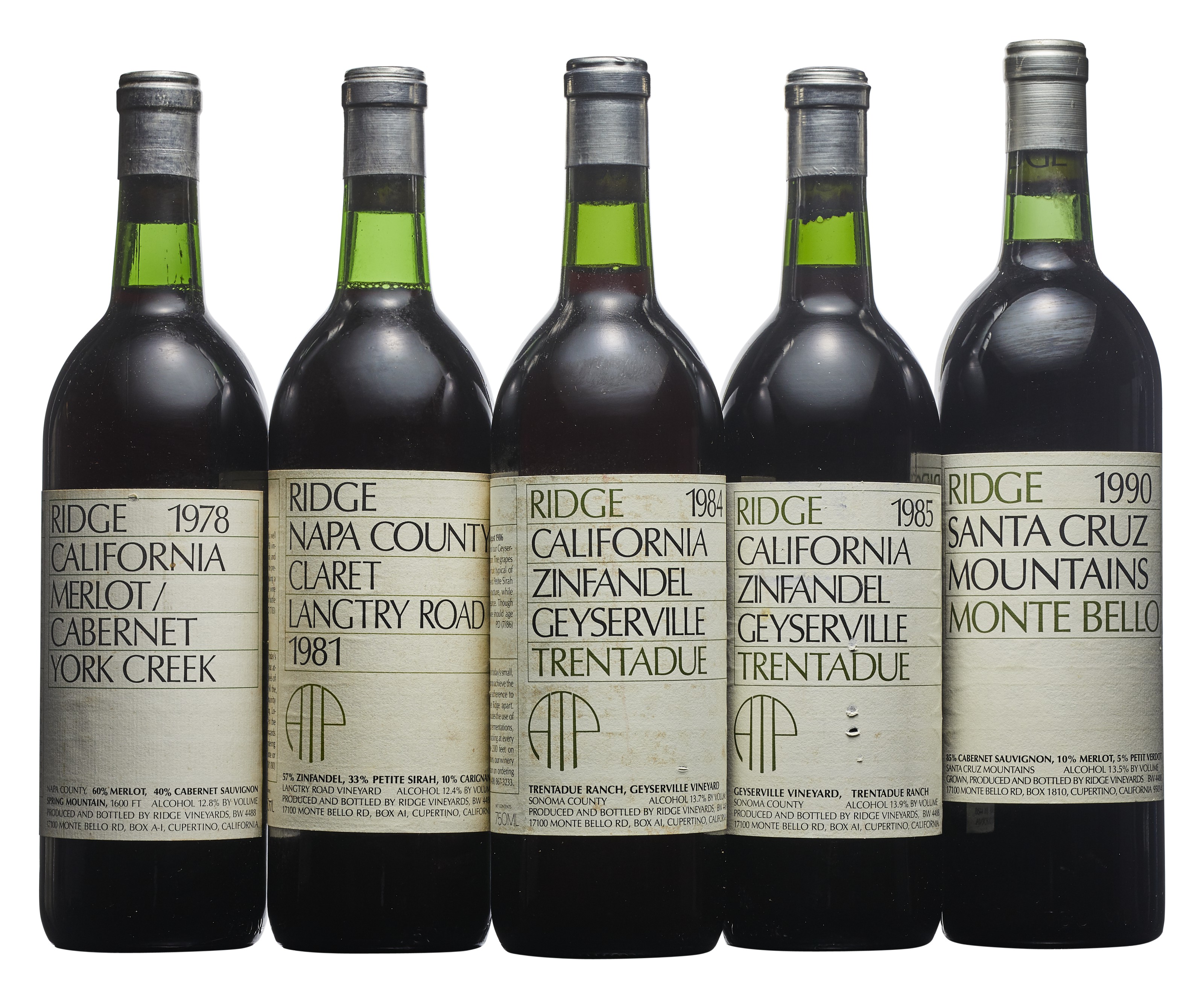 Mixed Ridge, Red Wines, Ridge, York Creek 1978Slightly