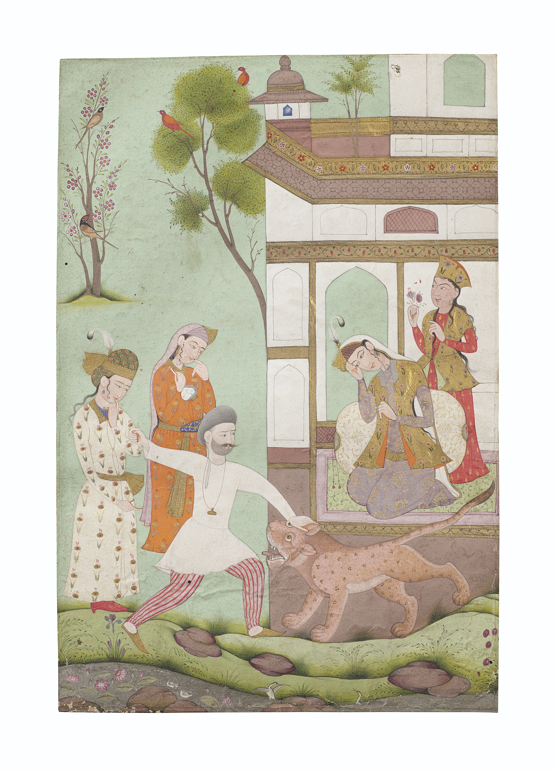 RUSTAM KILLING THE LION, A SCENE FROM THE SHAHNAMA - auctions & price ...