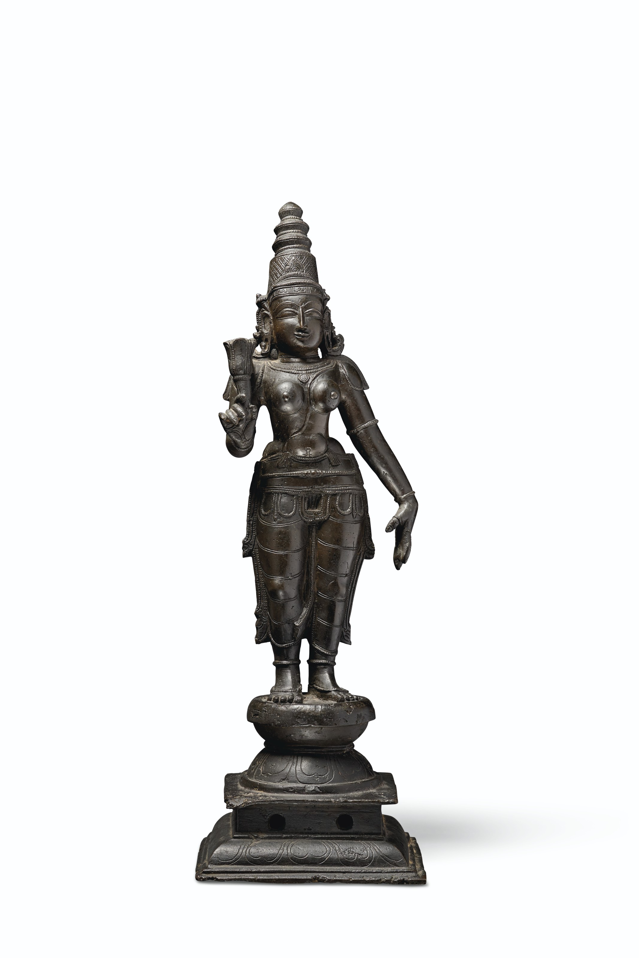 A BRONZE FIGURE OF BHU DEVI, SOUTH INDIA, TAMIL NADU, NAYAKA PERIOD