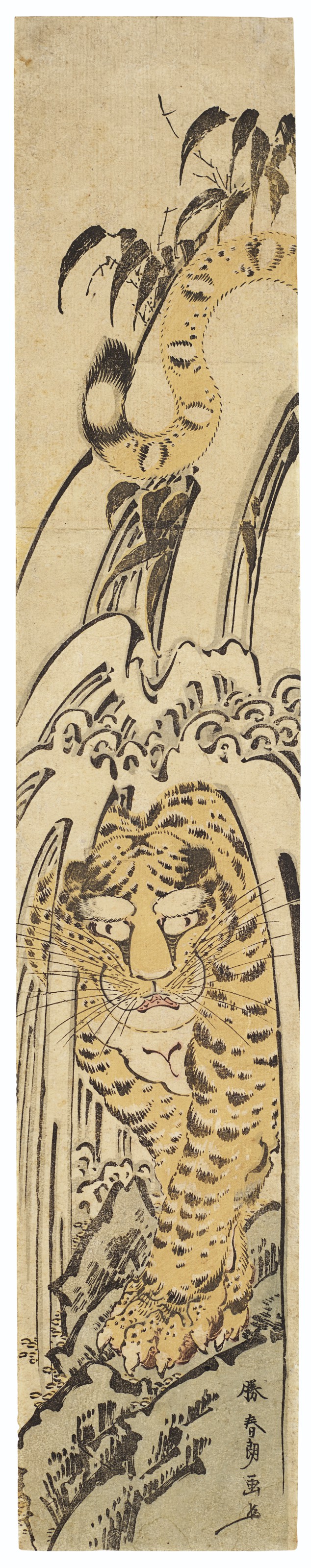 原画 チーター #105 KATSUSHIKA HOKUSAI (1760-1849), Takishita no tora (Tiger