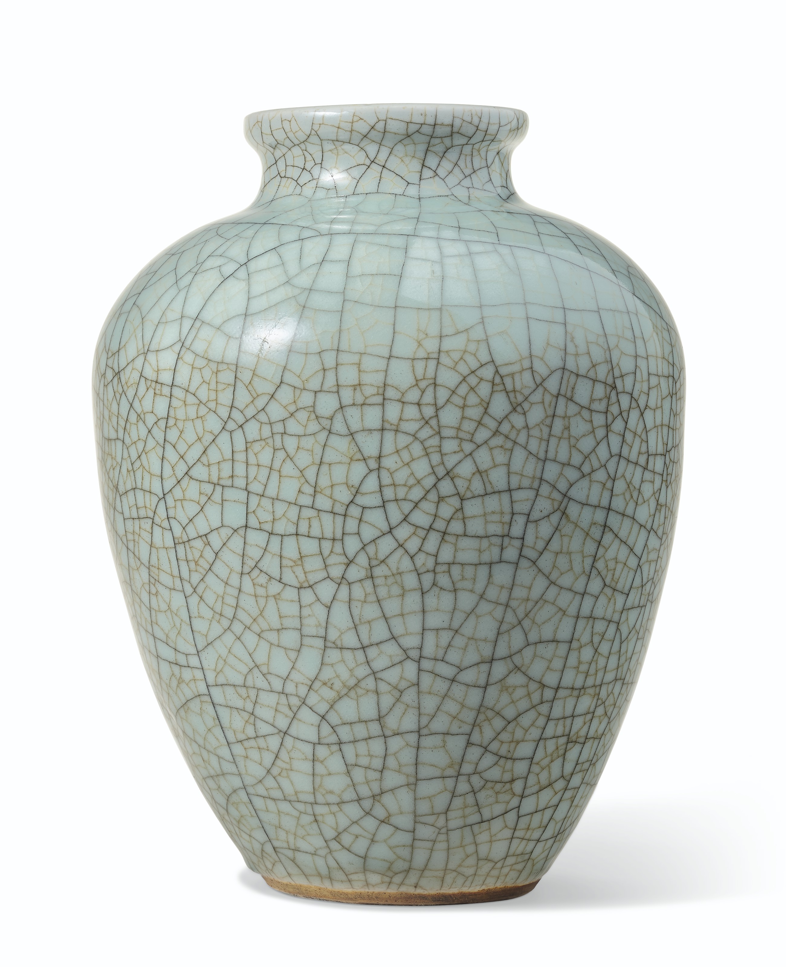 Cream Crackle Glaze Qing Dynasty Vase