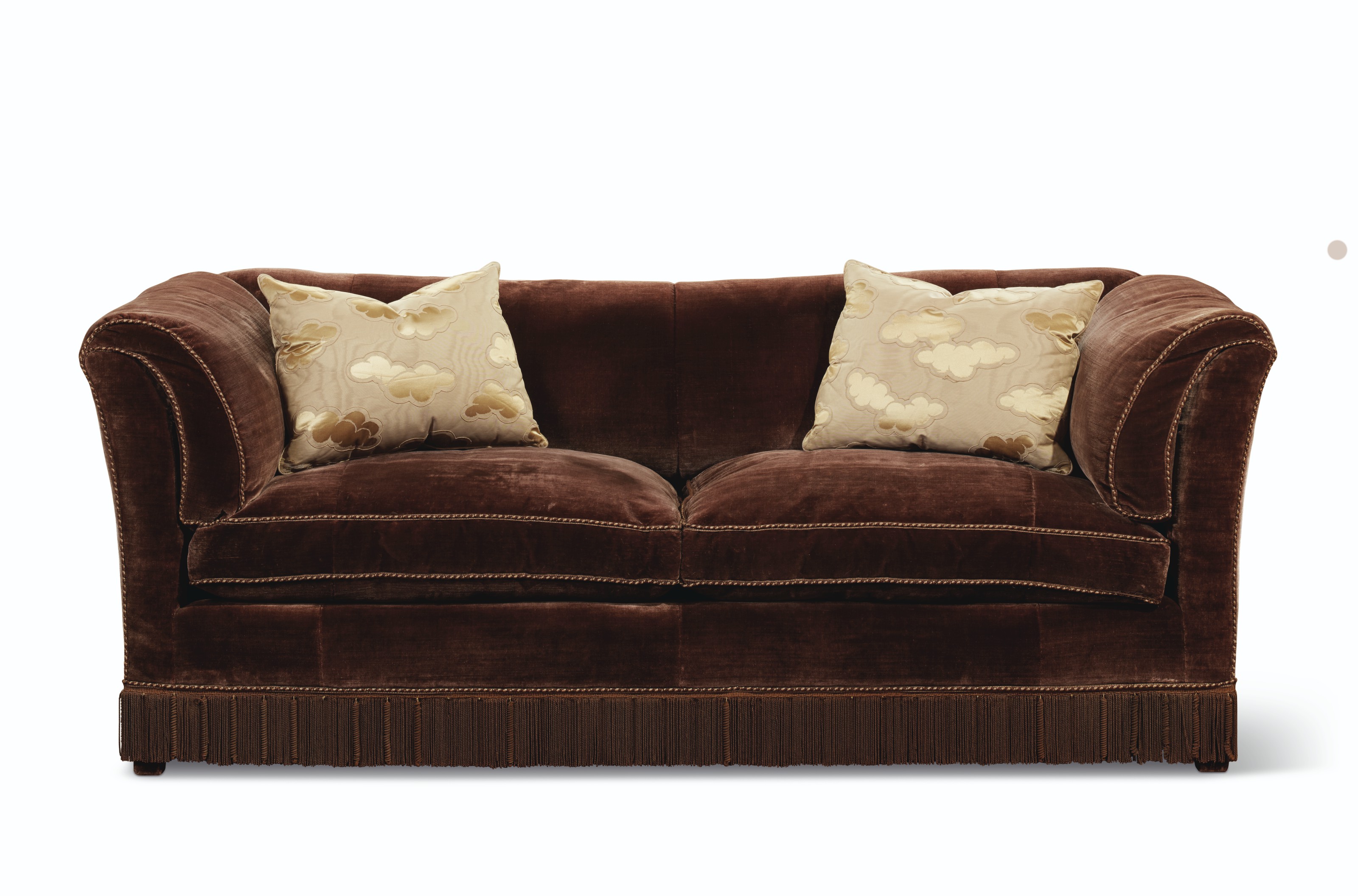 A Brown Velvet Upholstered Two Seat Sofa Supplied By Henri Samuel Second Half 20th Century Sofa Furniture Lighting Christie S