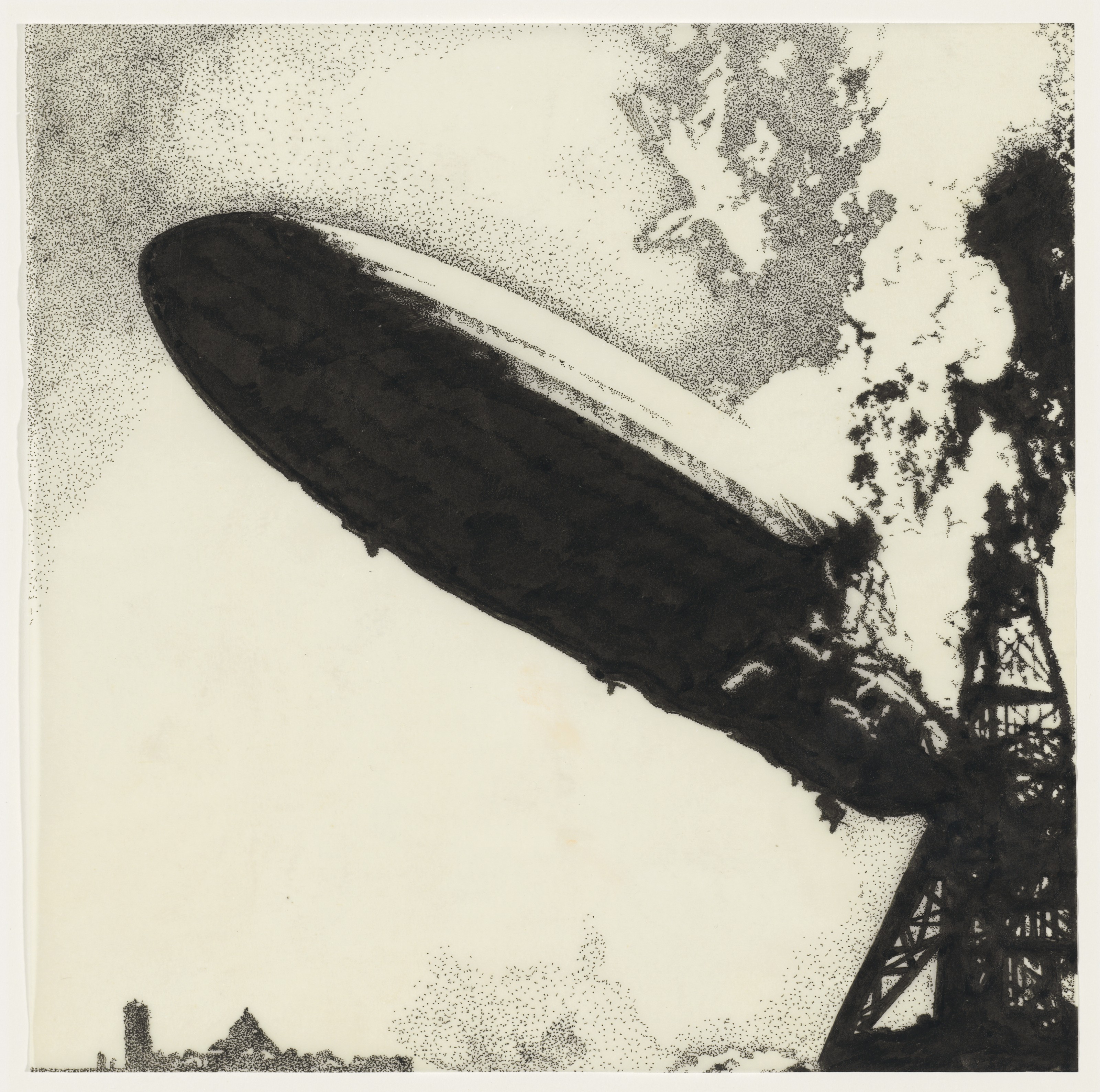 The original art for Led Zeppelin's debut LP, George Hardie, 1969