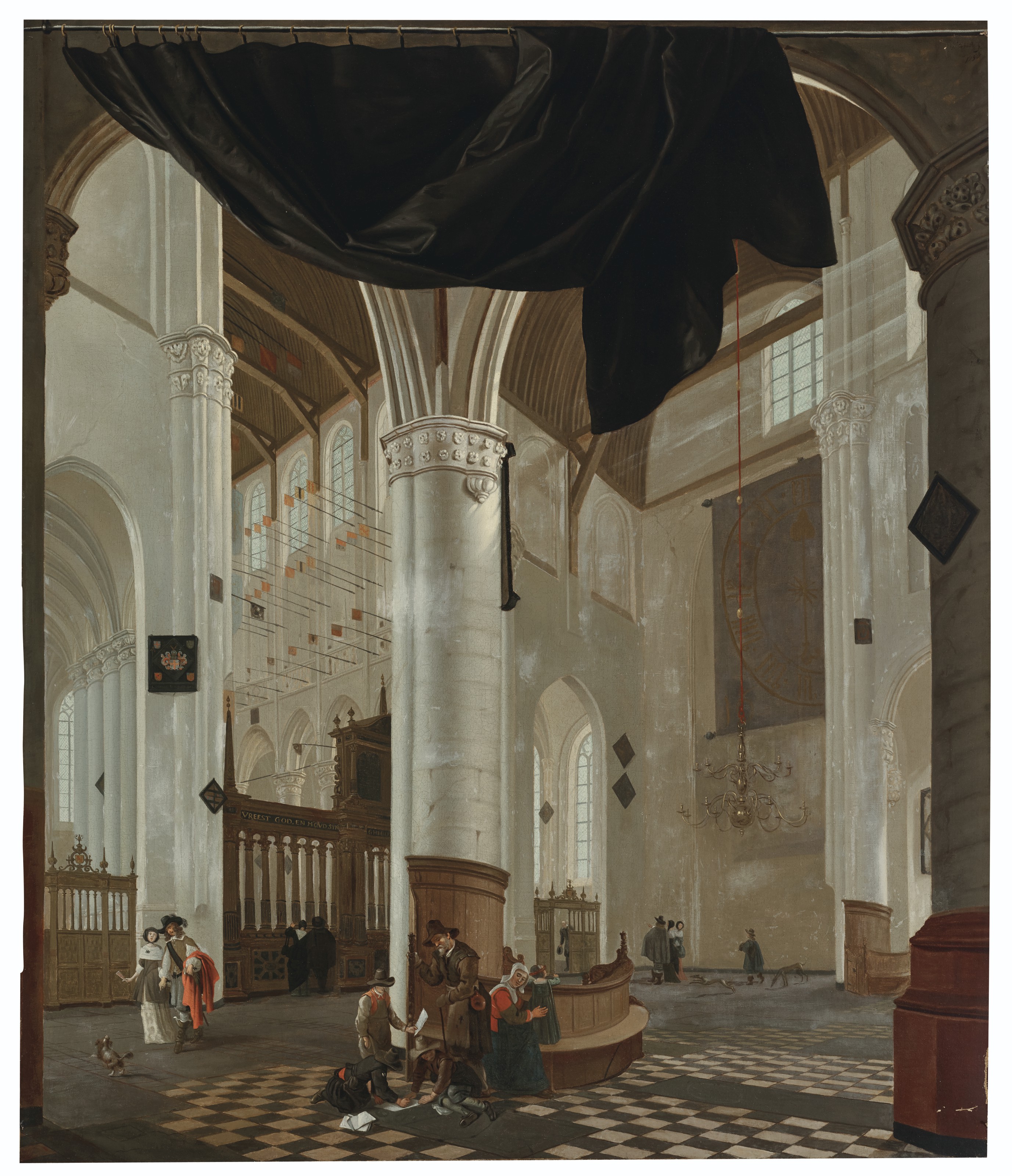 Cornelis de Man (Delft 16211706), Interior of the Nieuwe Kerk, Delft