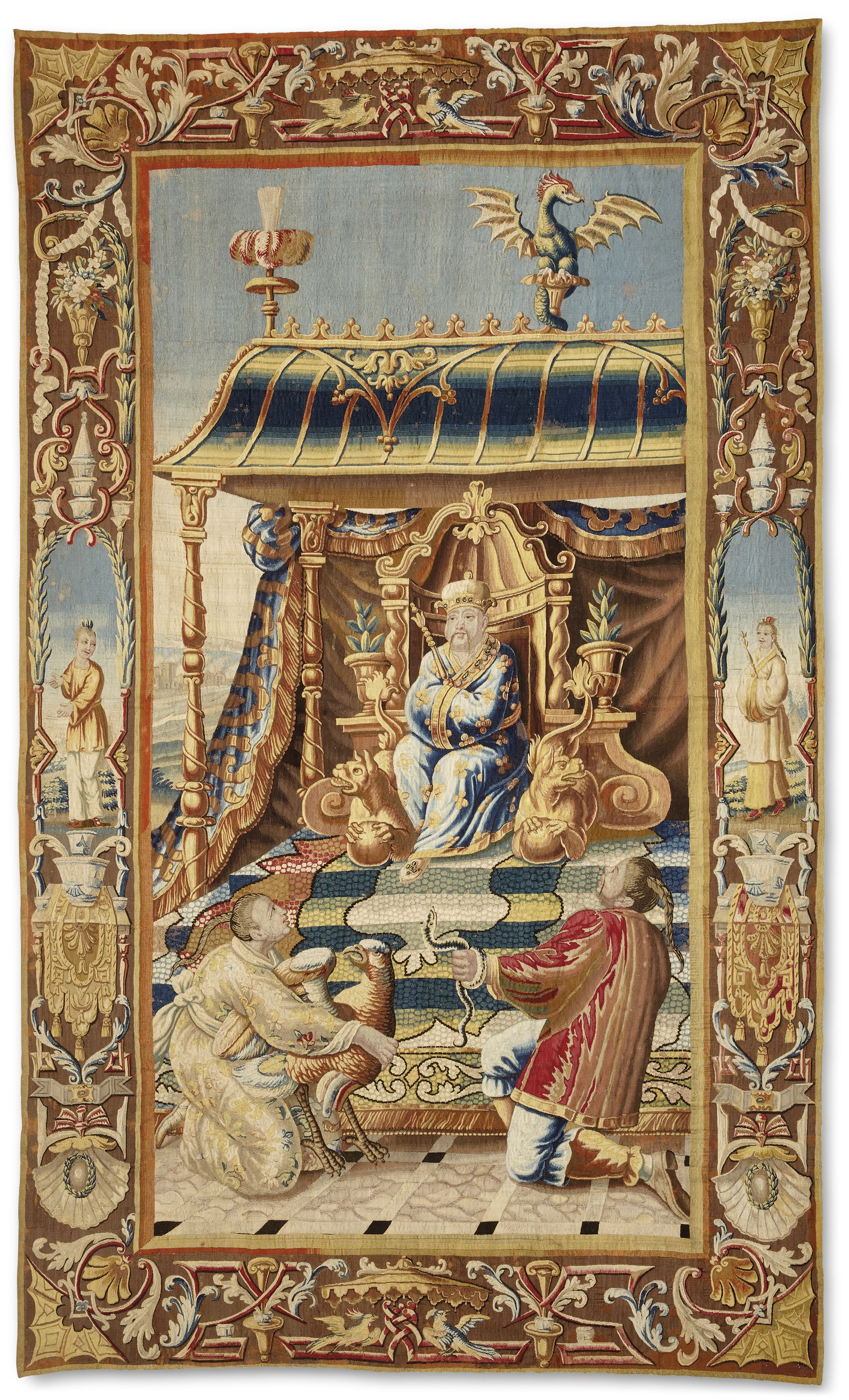 A BERLIN CHINOISERIE TAPESTRY BY JEAN BARRABAND OR JEAN II