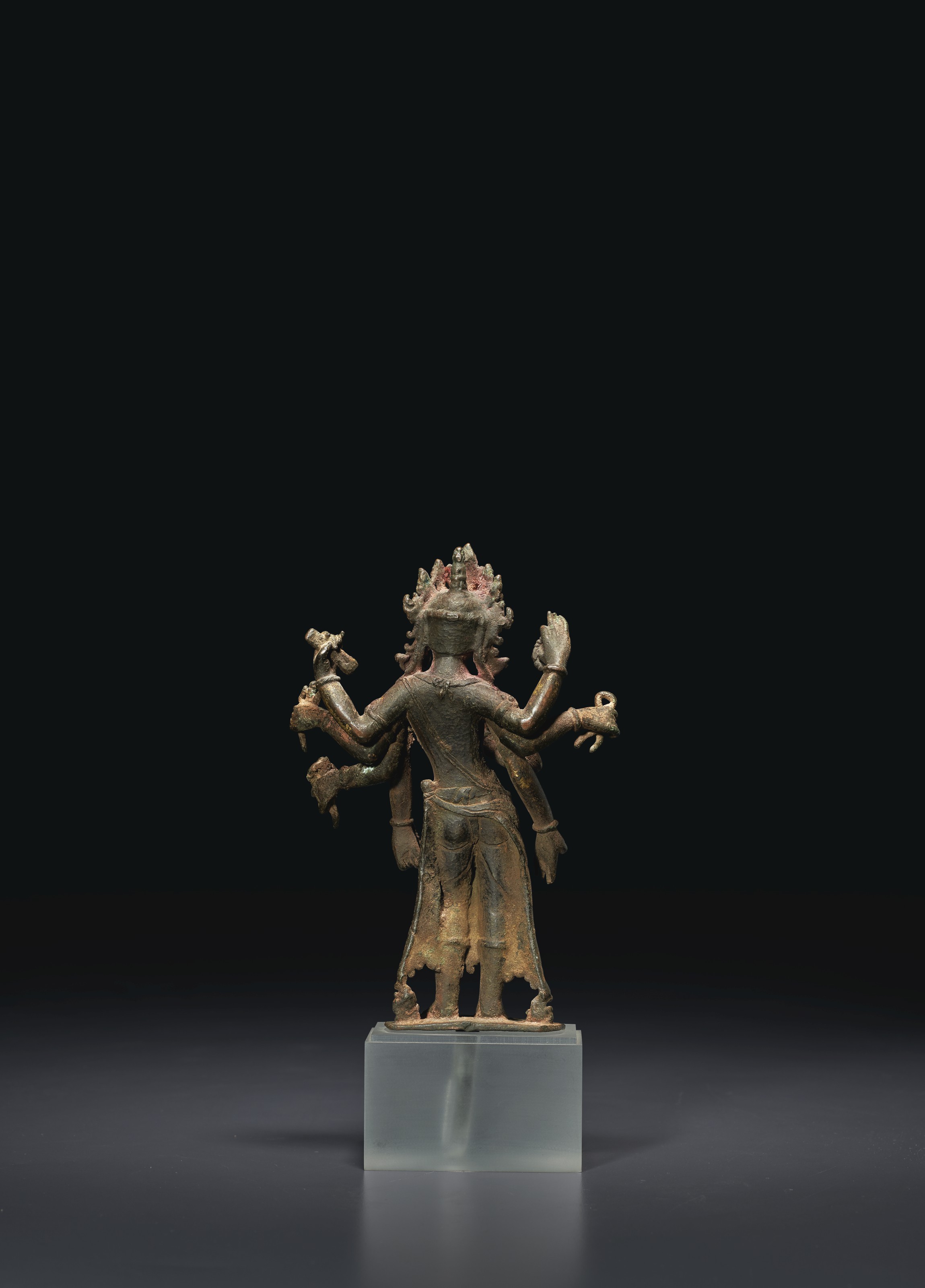 A GILTCOPPER FIGURE OF AMOGHAPASHA LOKESHVARA , NEPAL, MALLA PERIOD