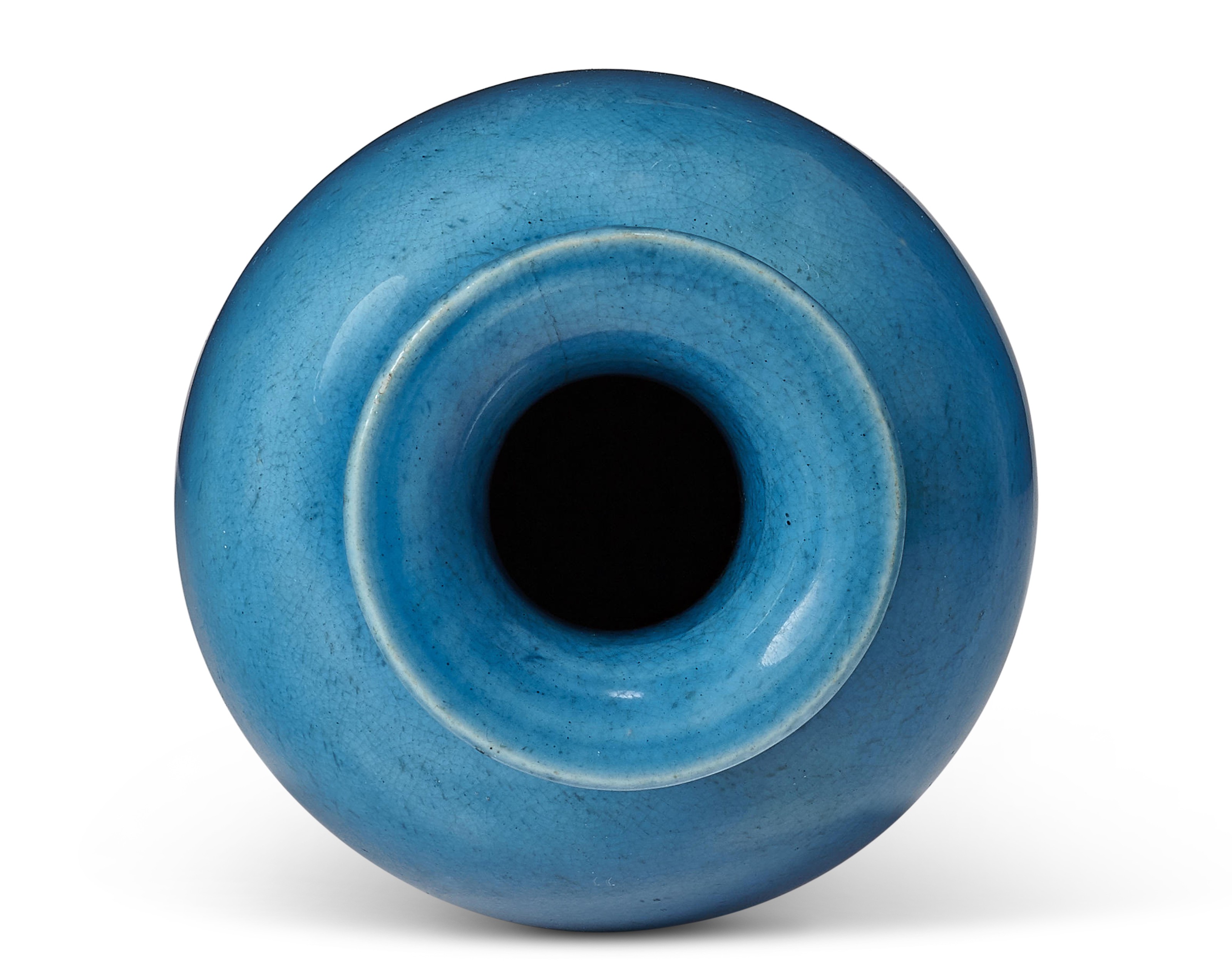 【おすすめ】 CHINA, 清十八世纪孔雀蓝绿釉小瓶, QING CENTURY 18TH DYNASTY, 工芸品