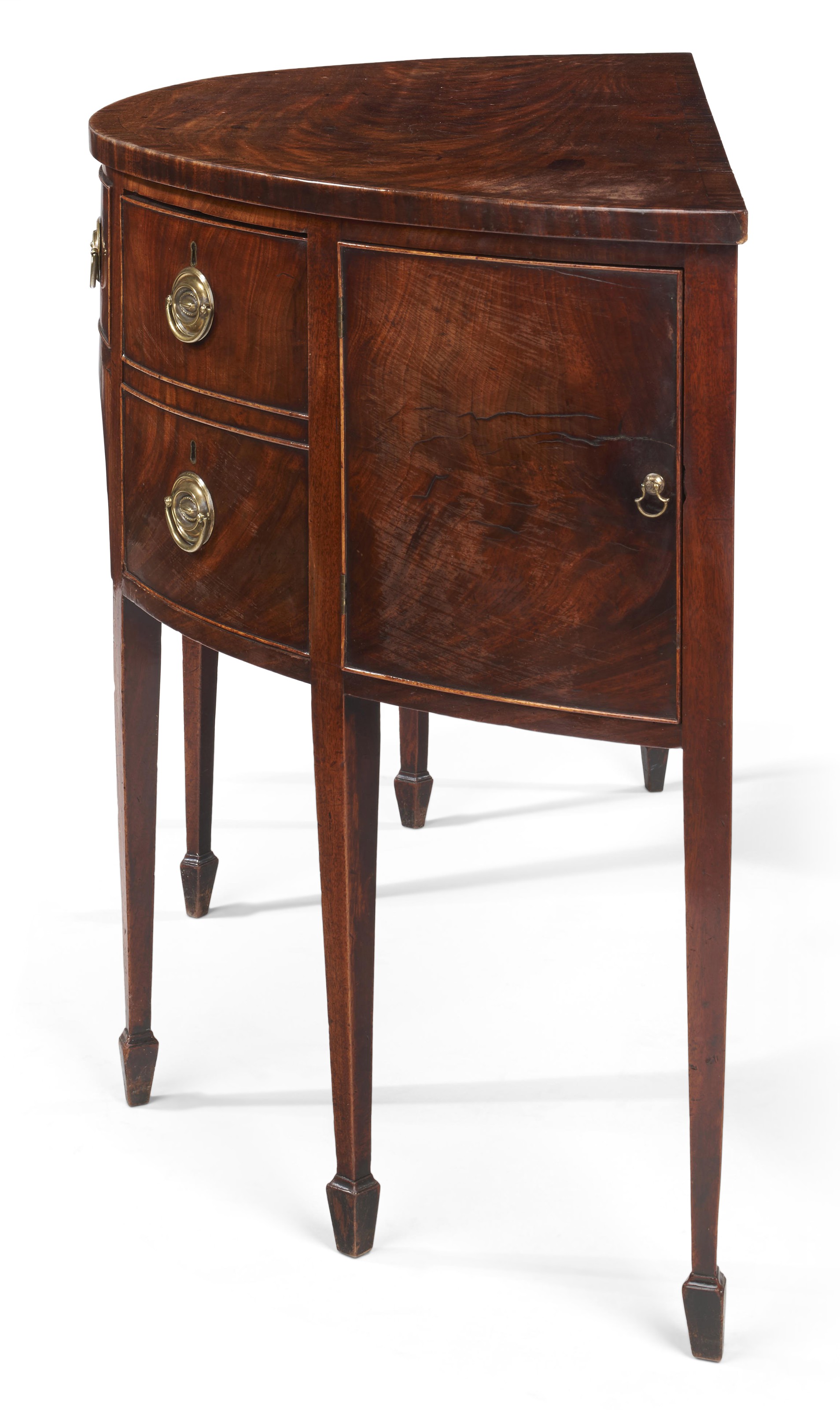 George III 'D' Form Inlaid Mahogany Sideboard