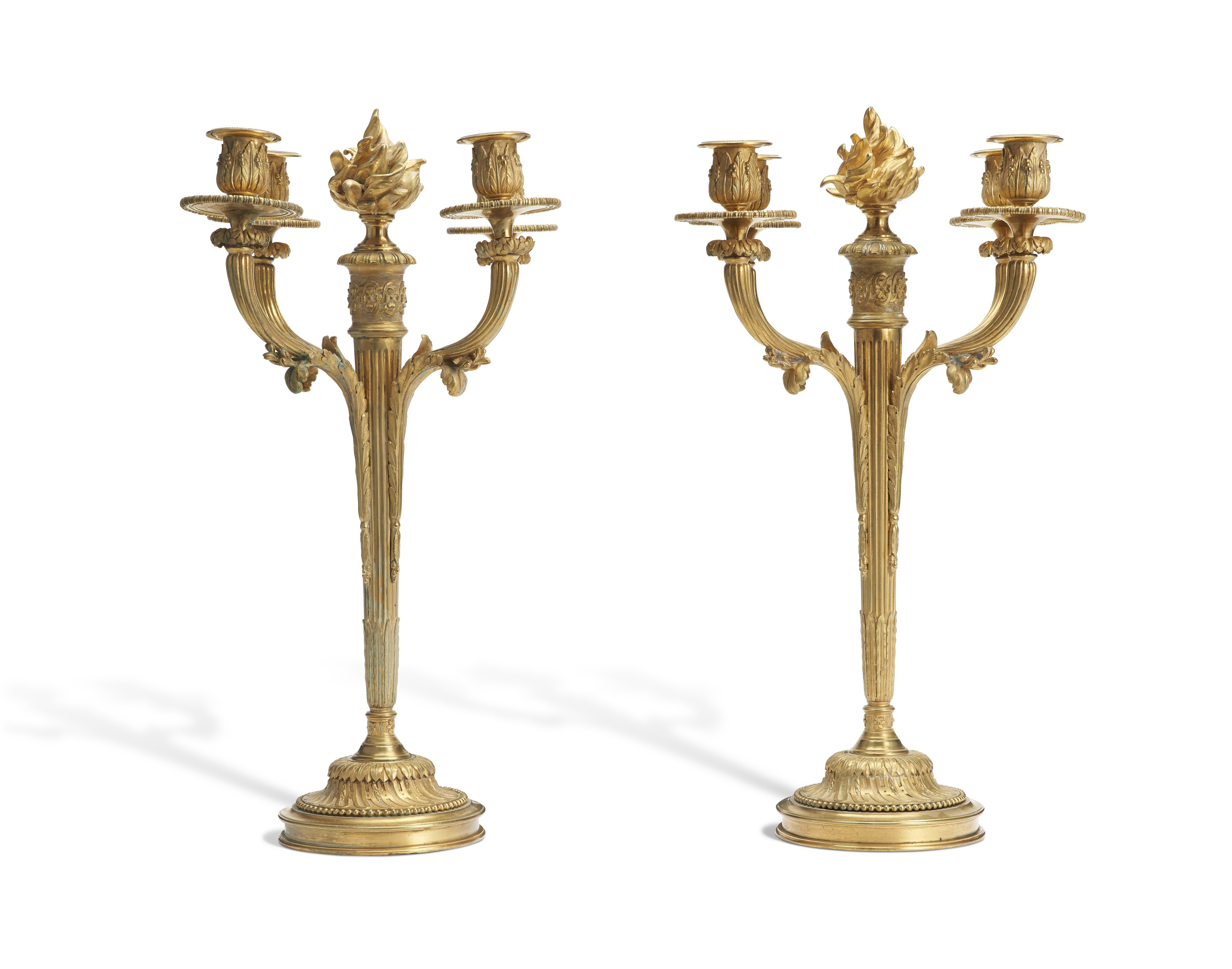 PAIR OF FRENCH ORMOLU FOURLIGHT CANDELABRA, LATE 19TH CENTURY Christie’s