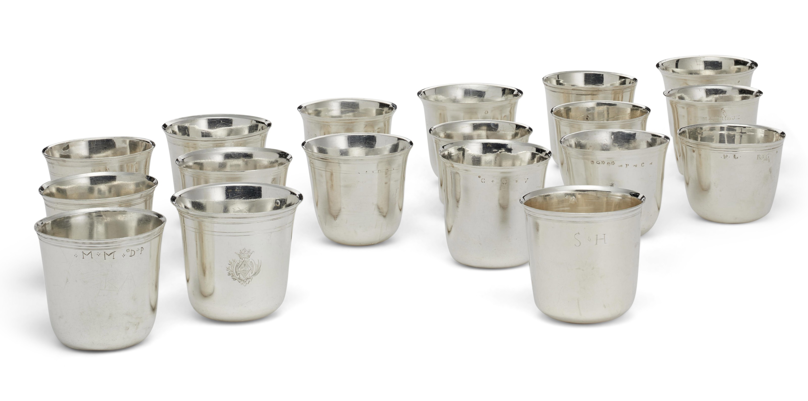 A GROUP OF EIGHTEEN FRENCH SILVER BEAKERS, VARIOUS MAKERS, 18TH19TH CENTURY Christie’s