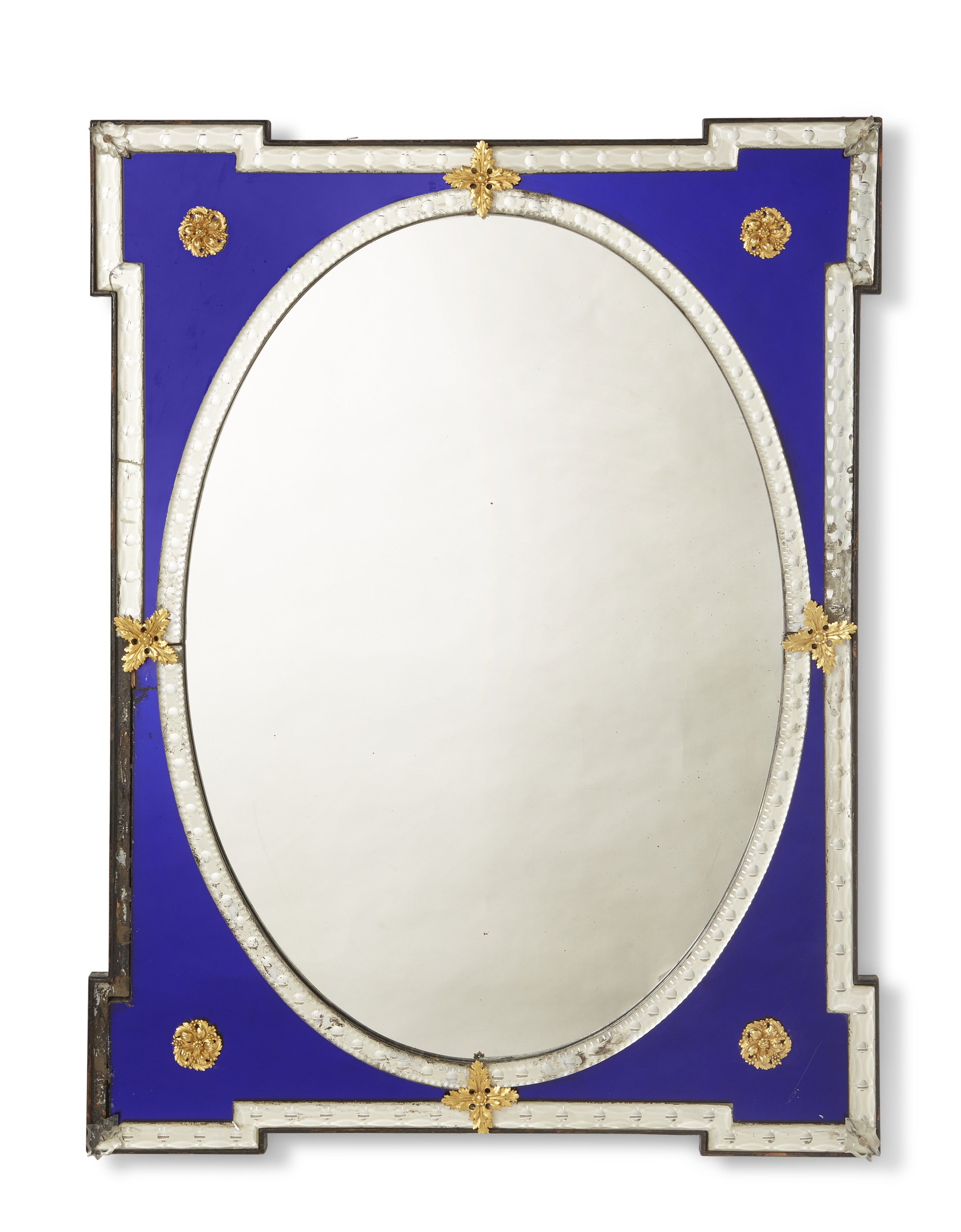 A NORTH EUROPEAN ORMOLUMOUNTED COBALT AND COLORLESS GLASS MIRROR, 19TH CENTURY Christie’s