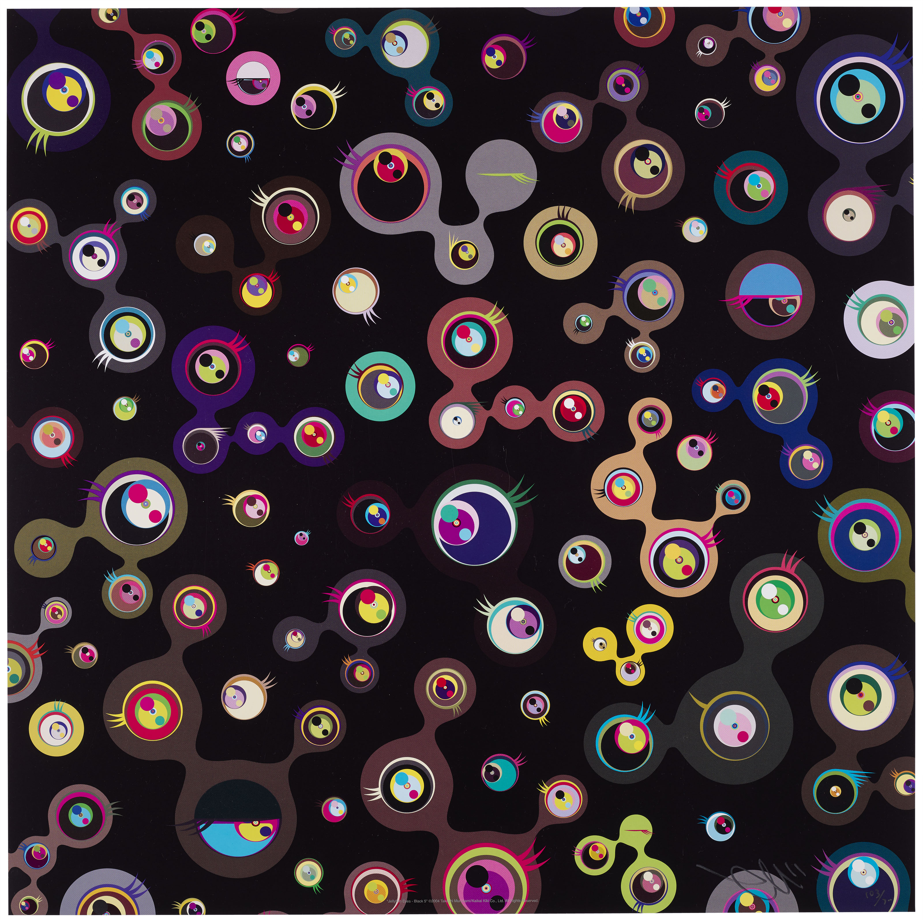 TAKASHI MURAKAMI (B. 1962), Jellyfish Eyes - Black (A Set of 4