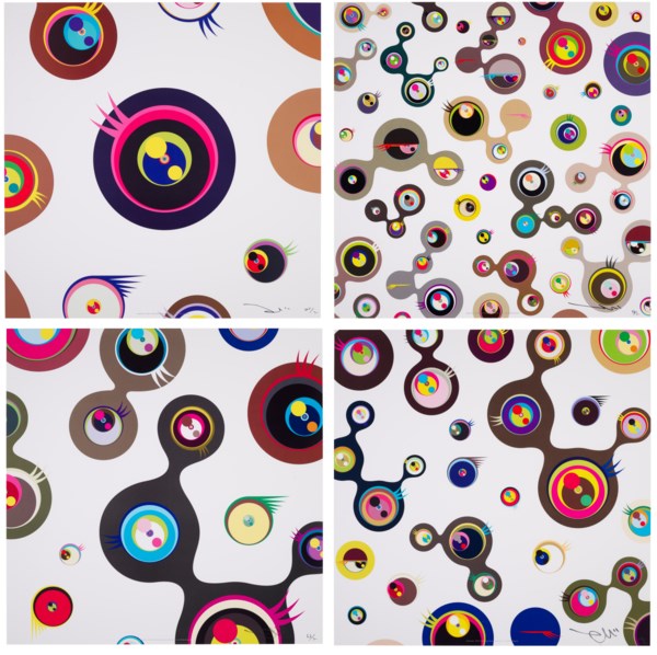 Jellyfish Eyes - Black and Jellyfish Eyes - White 2 works by Takashi  Murakami on artnet