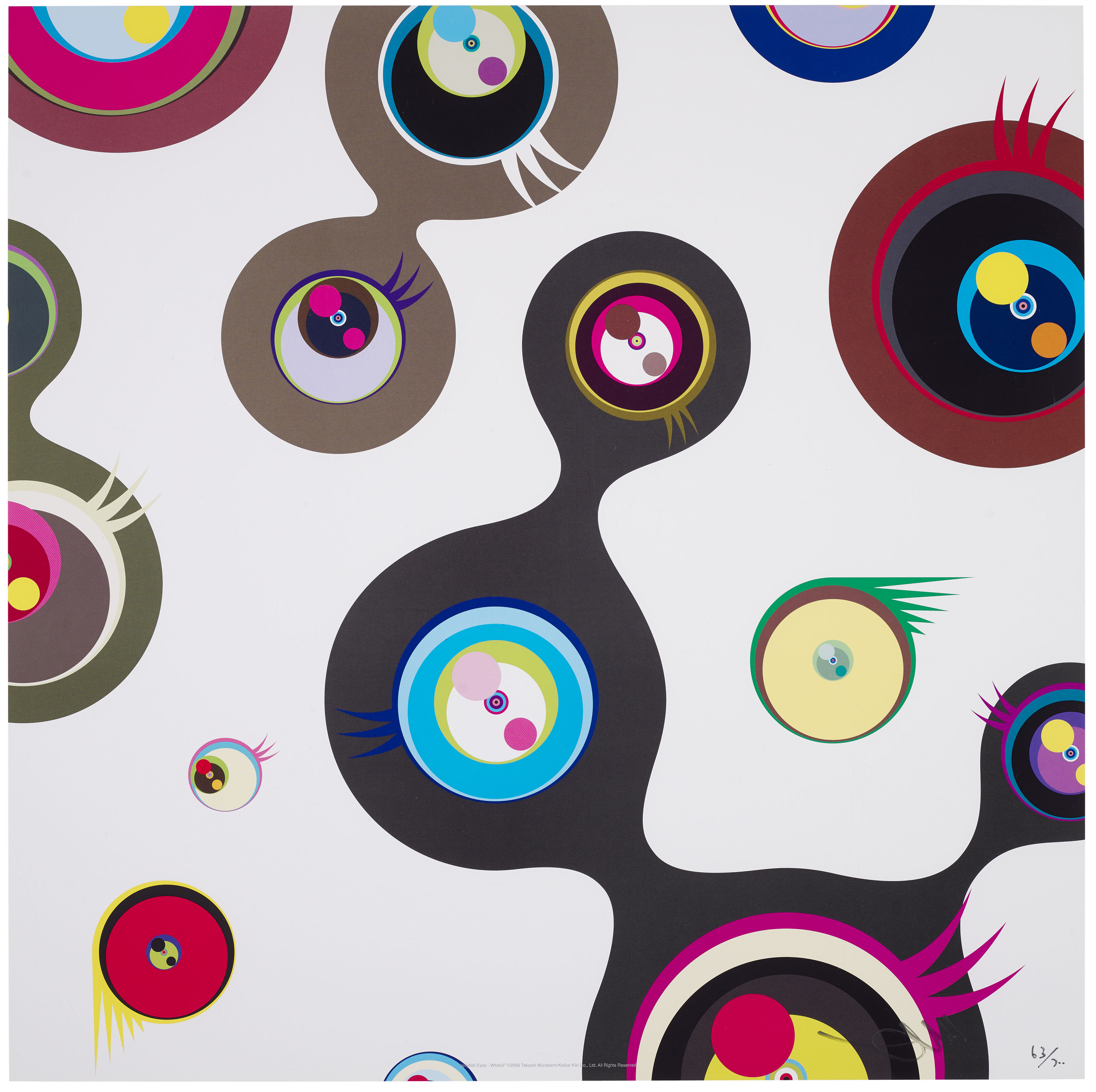 TAKASHI MURAKAMI (B. 1962), Jellyfish Eyes - White (A Set of 4 