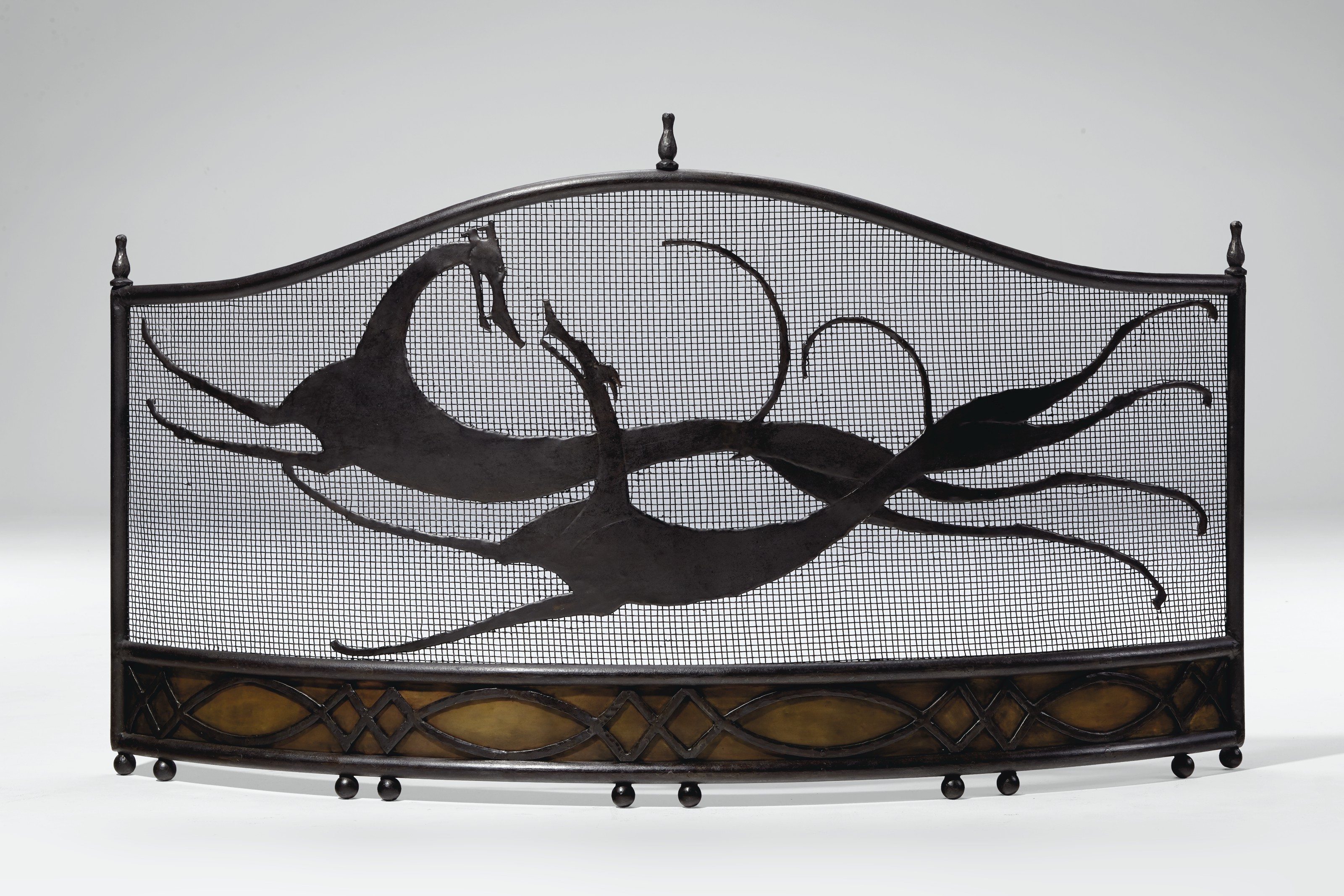 Catalog image of ‘Greyhounds’ Fire Screen, circa 1925