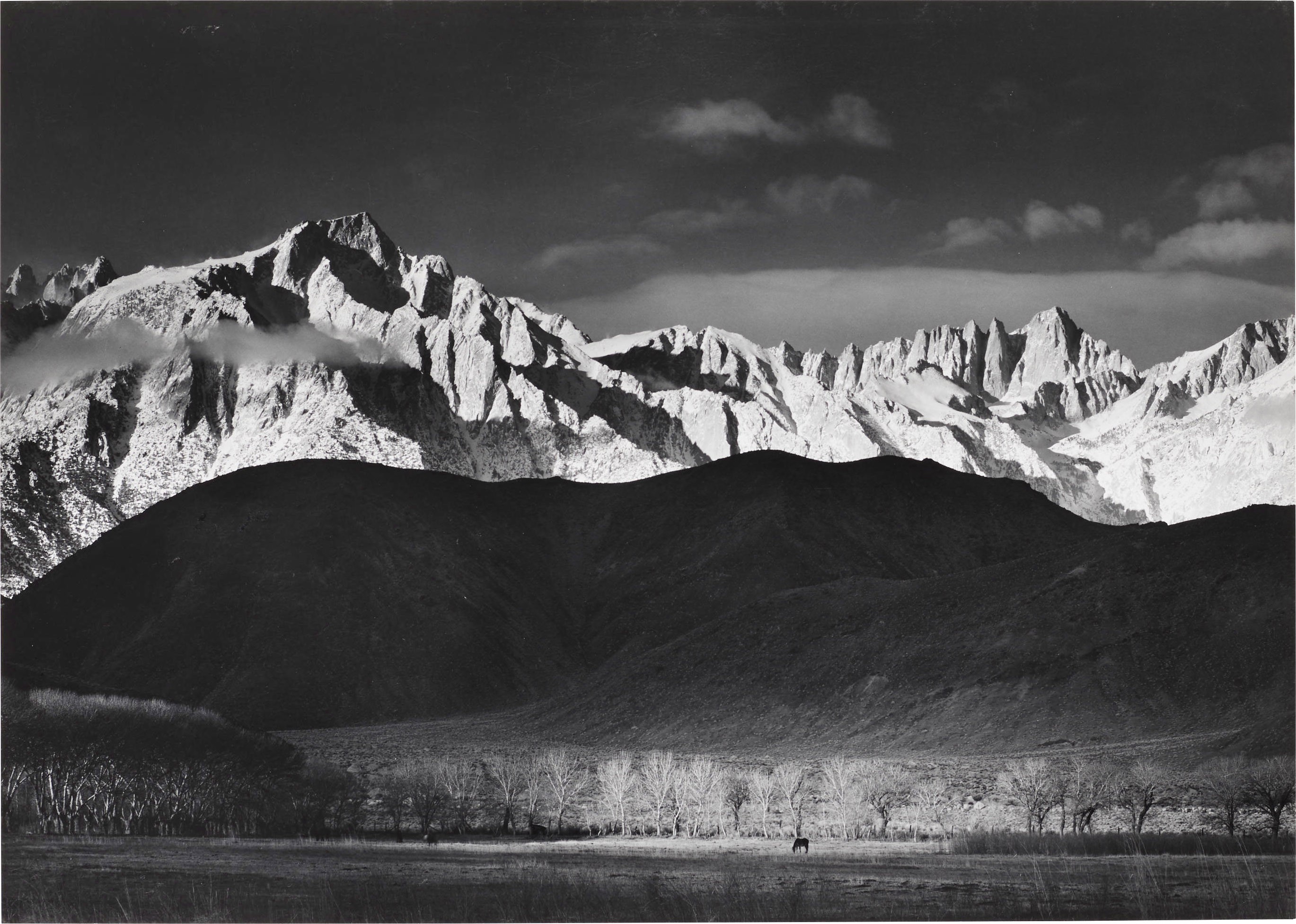ANSEL ADAMS (1902–1984), Winter Sunrise, Sierra Nevada, from Lone Pine